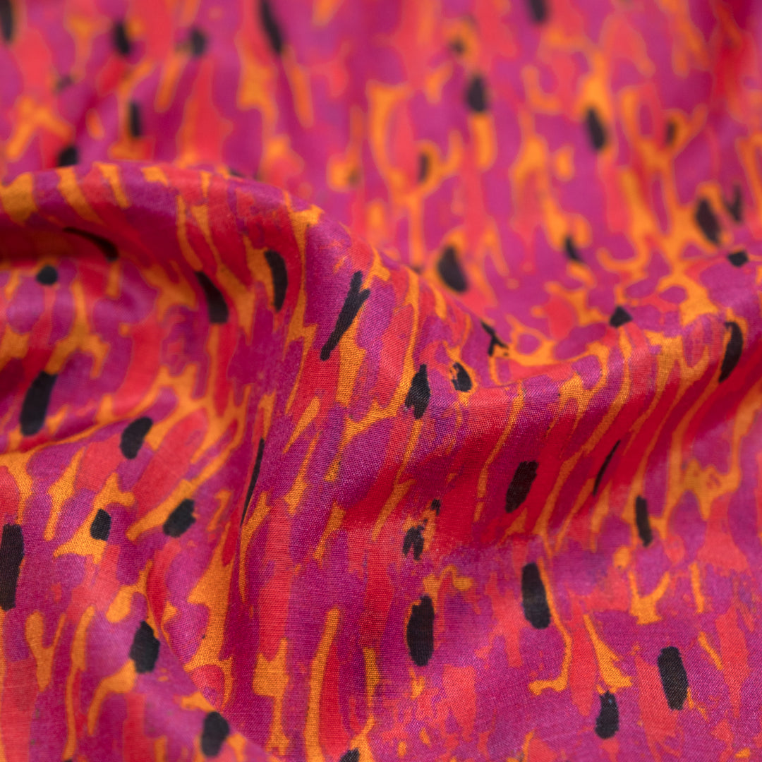Magma Cotton Silk Voile - Fuchsia/Sherbert | Blackbird Fabrics