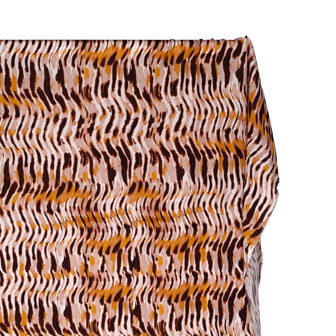 Agate Swirl TENCEL™ Lyocell Twill - Blush/Coffee Bean | Blackbird Fabrics