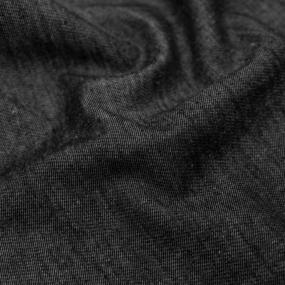 6oz Organic Cotton & Hemp Denim - Vintage Black | Blackbird Fabrics
