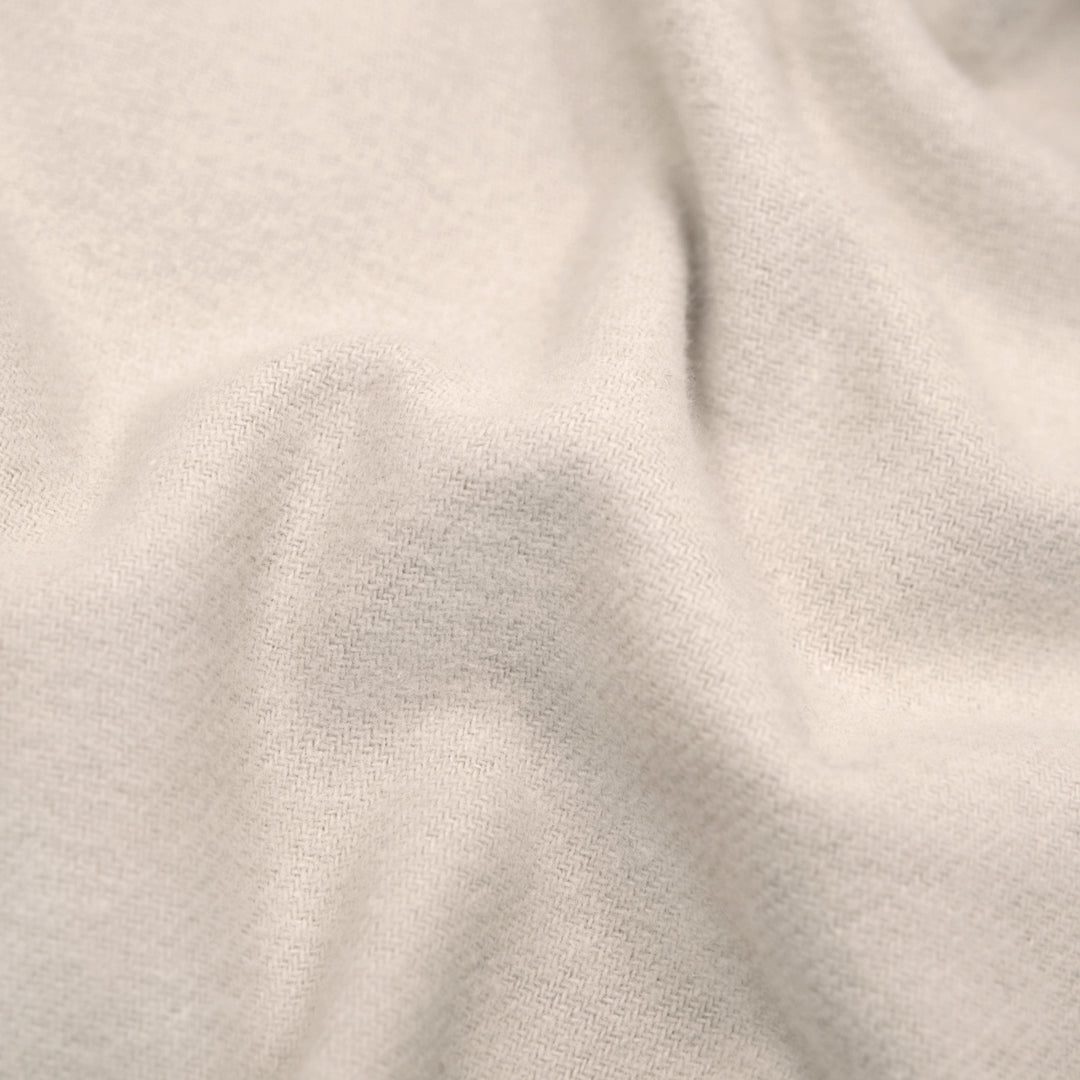 Brushed Organic Cotton Flannel Twill - Salt | Blackbird Fabrics