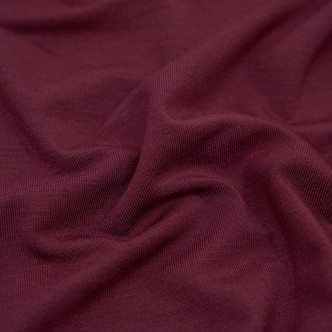 Cloud Lenzing™ Modal Jersey Knit - Sangria | Blackbird Fabrics