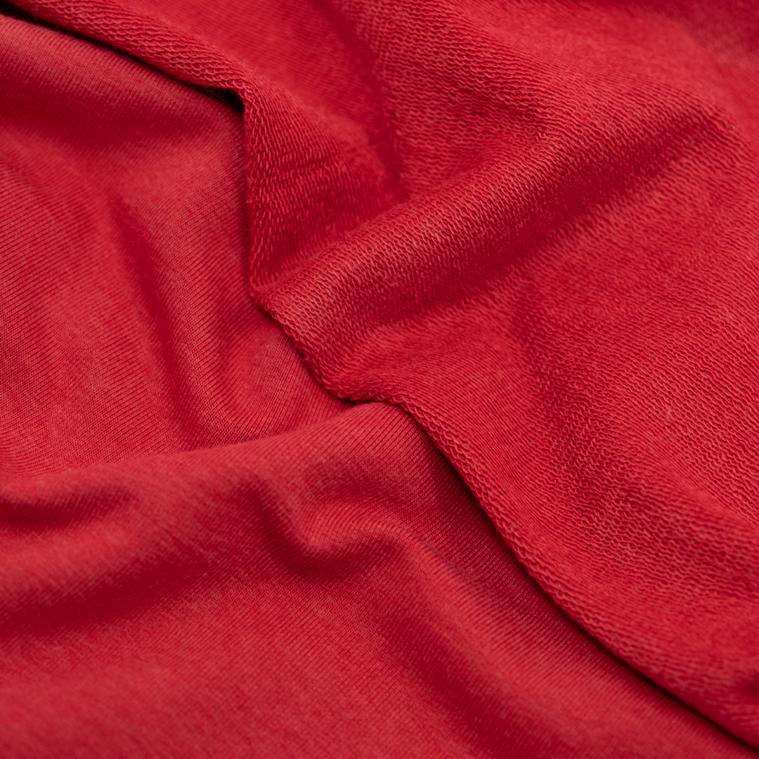 Day Off French Terry - Cherry | Blackbird Fabrics