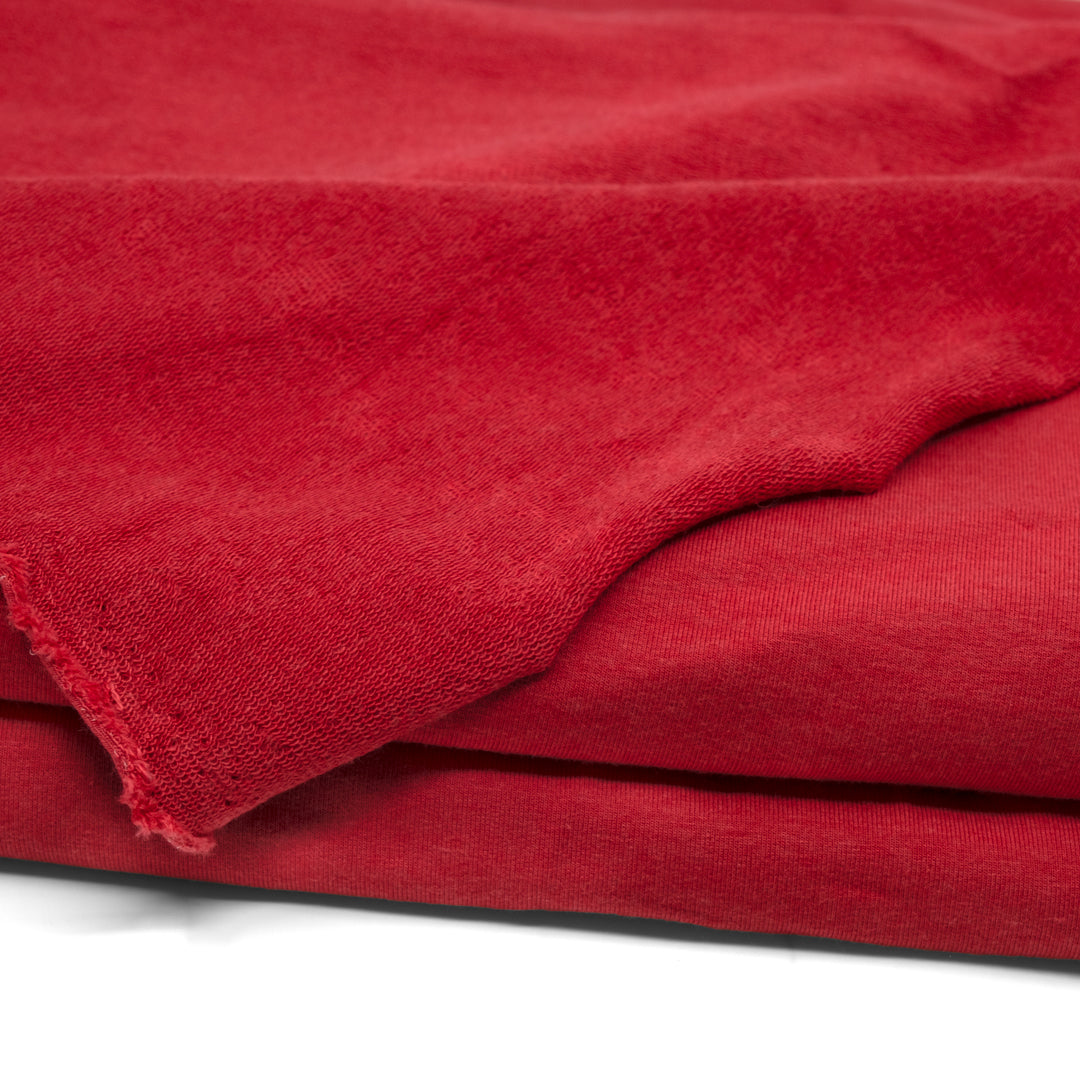 Day Off French Terry - Cherry | Blackbird Fabrics