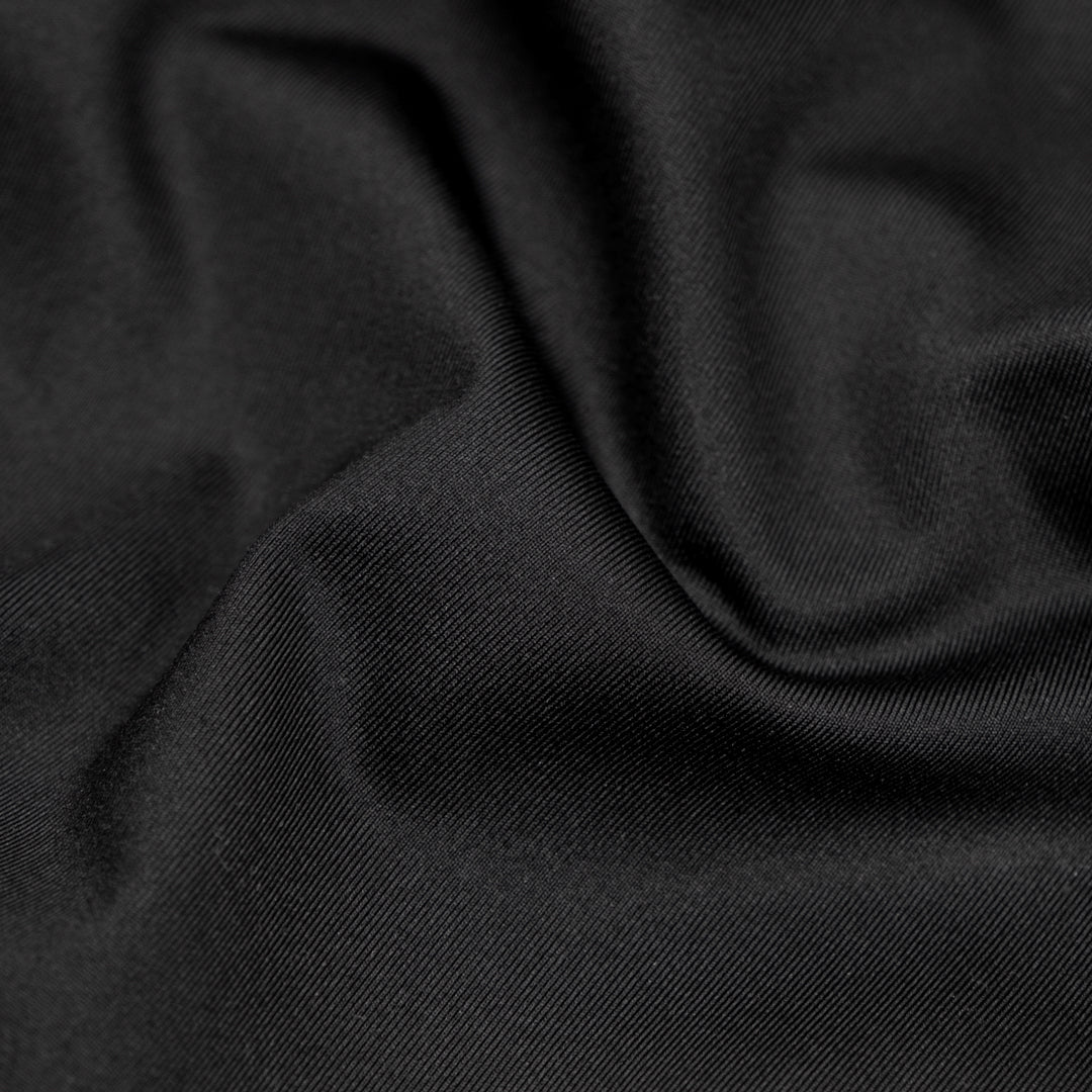 Endurance Recycled Poly Activewear Knit - Black | Blackbird Fabrics
