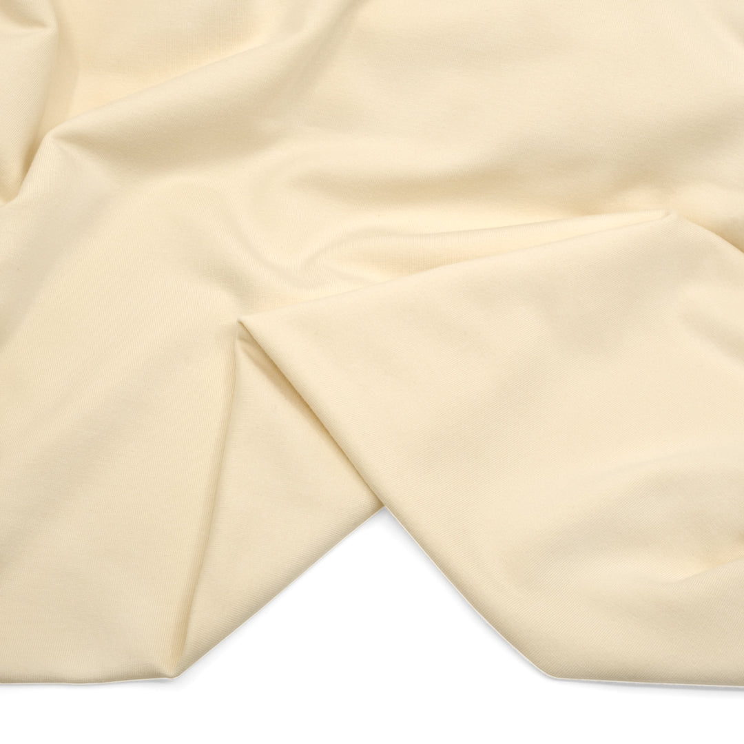 Bamboo & Cotton Stretch Fleece - Vanilla | Blackbird Fabrics