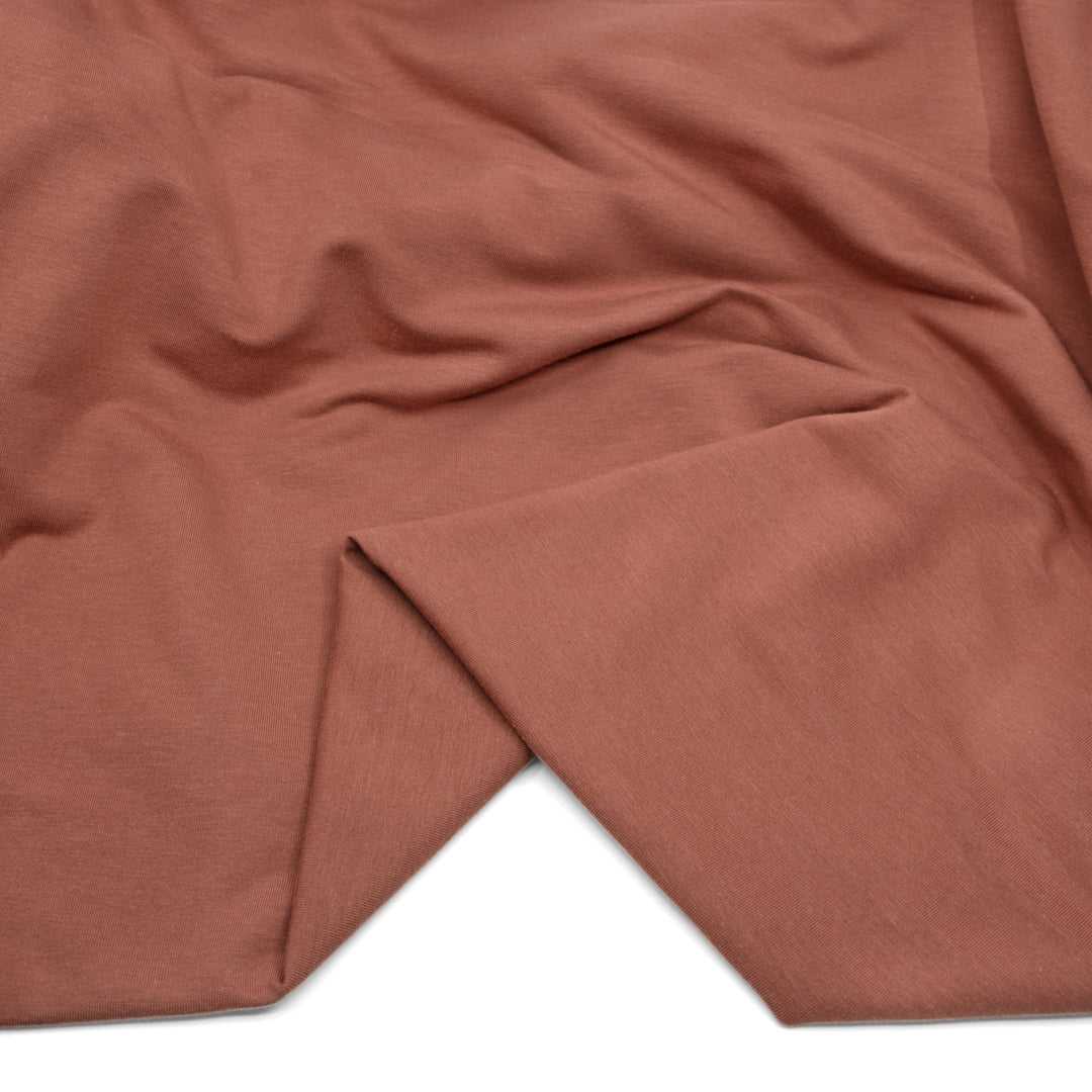 Bamboo & Cotton Stretch Fleece - Rosewood | Blackbird Fabrics