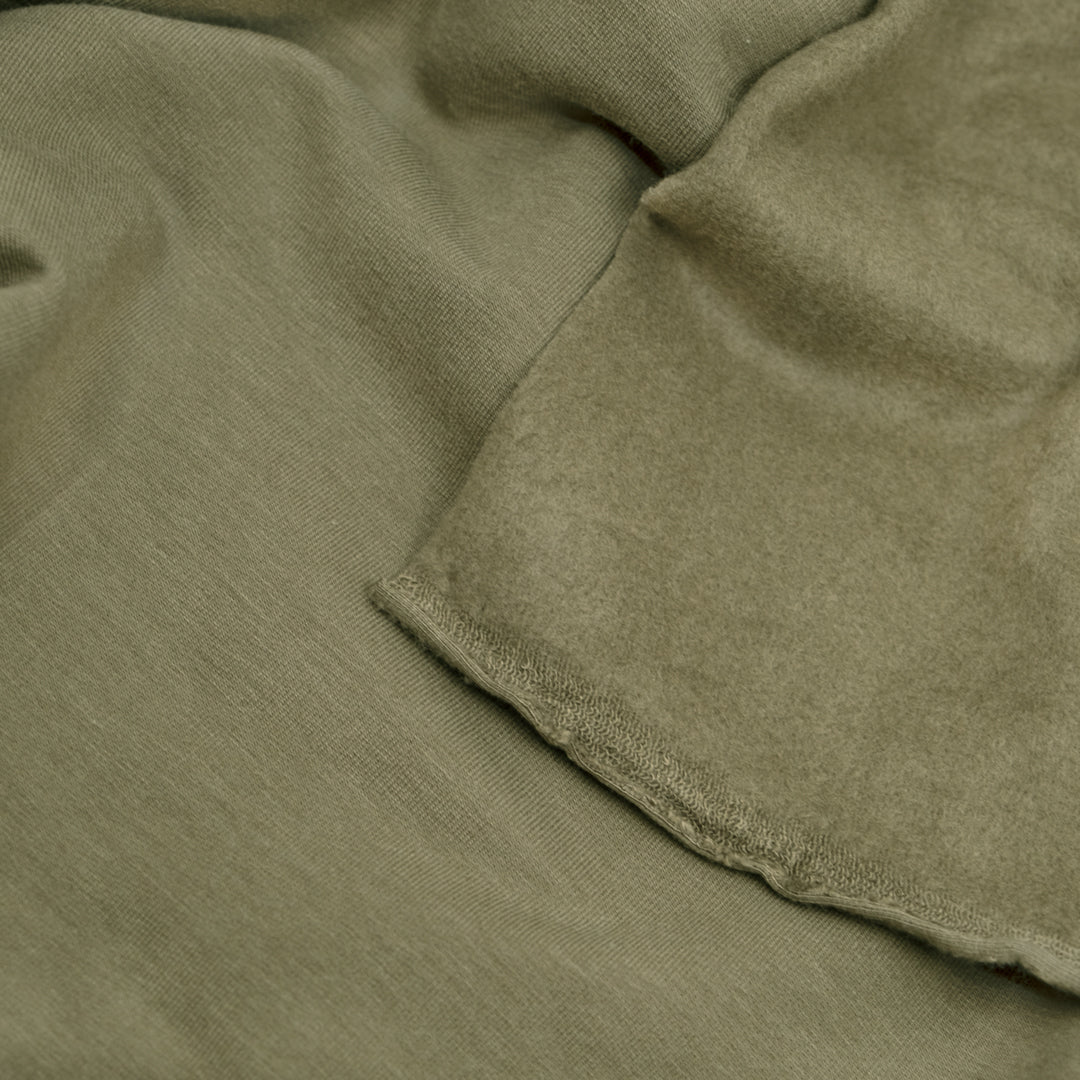 Bamboo & Cotton Stretch Fleece - Light Olive | Blackbird Fabrics