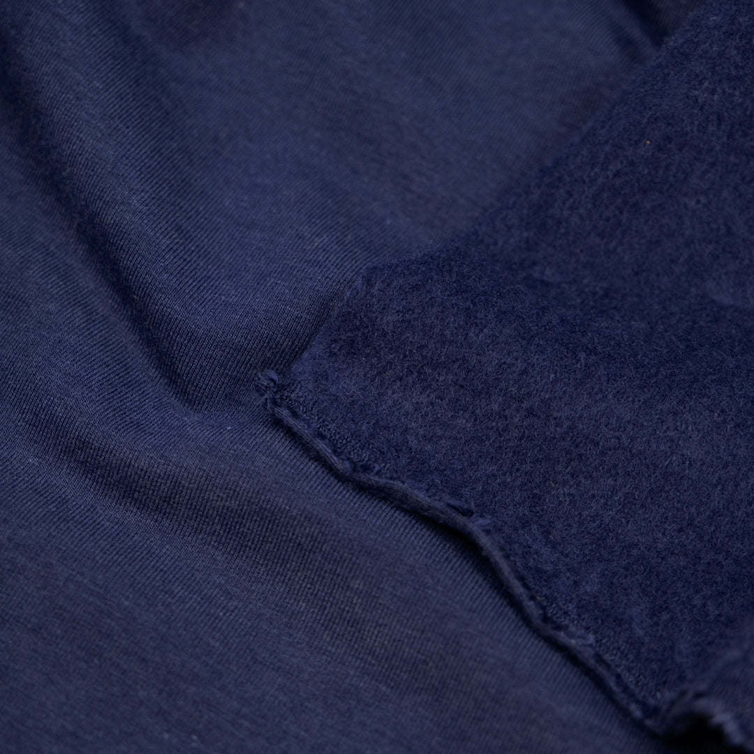 Bamboo & Cotton Stretch Fleece - Midnight Blue | Blackbird Fabrics