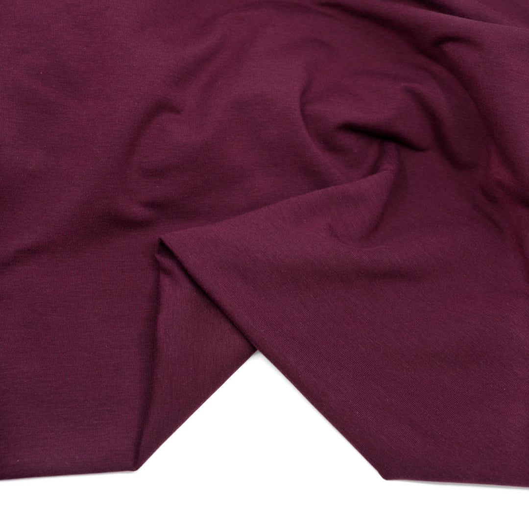 Bamboo & Cotton Stretch Fleece - Port | Blackbird Fabrics