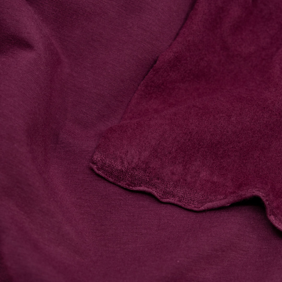 Bamboo & Cotton Stretch Fleece - Port | Blackbird Fabrics