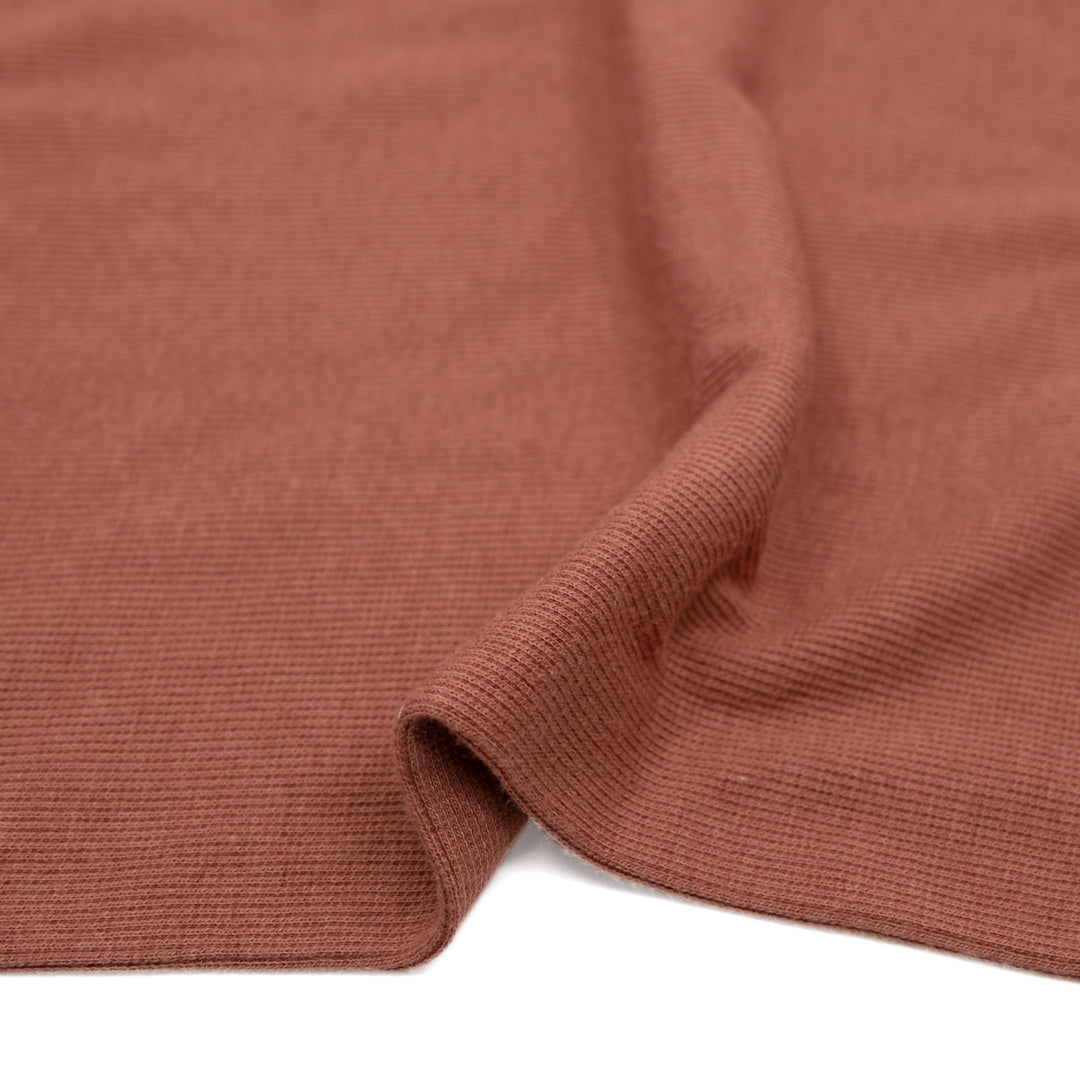 Bamboo & Cotton 2x2 Ribbing - Rosewood| Blackbird Fabrics