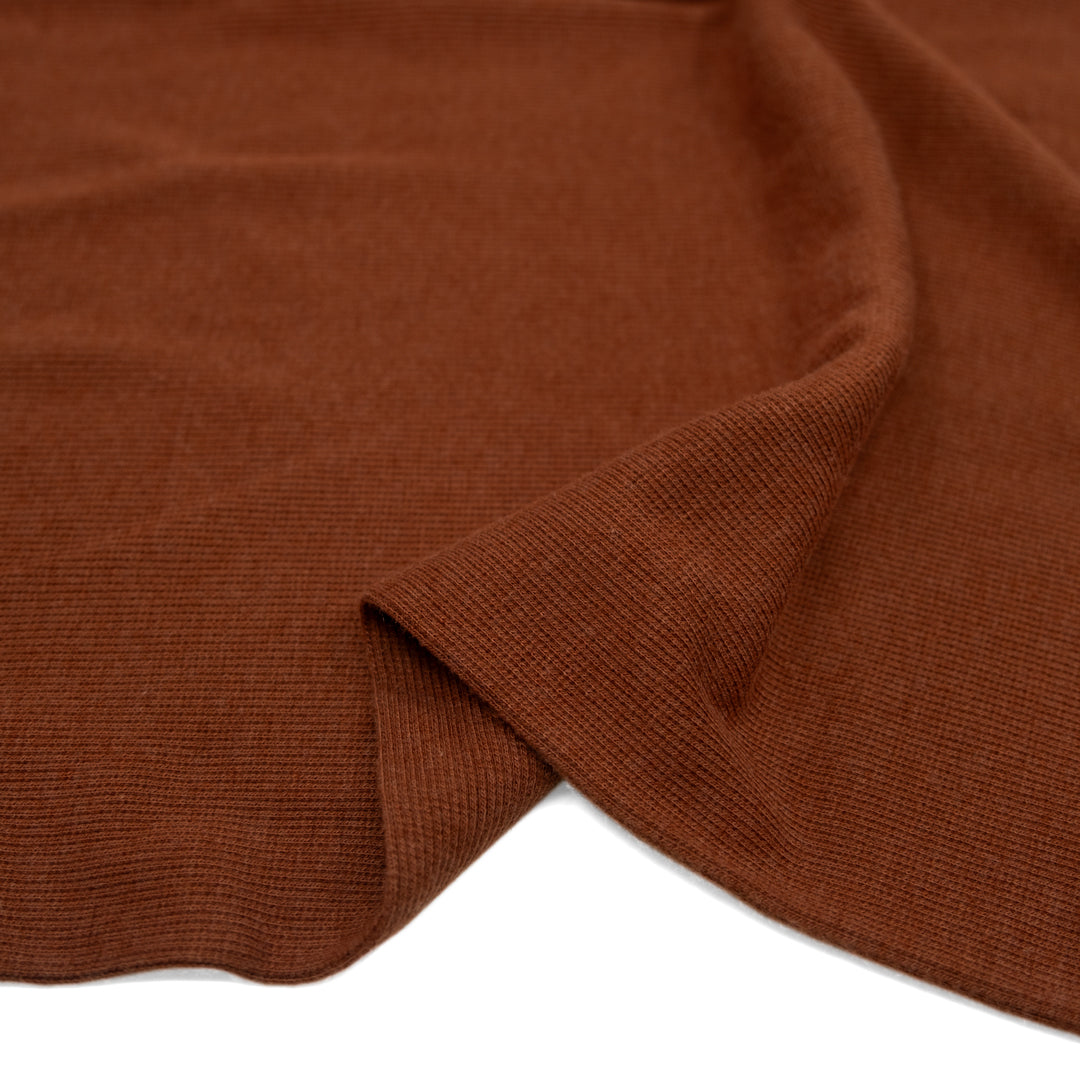 Bamboo & Cotton 2x2 Ribbing - Toffee| Blackbird Fabrics