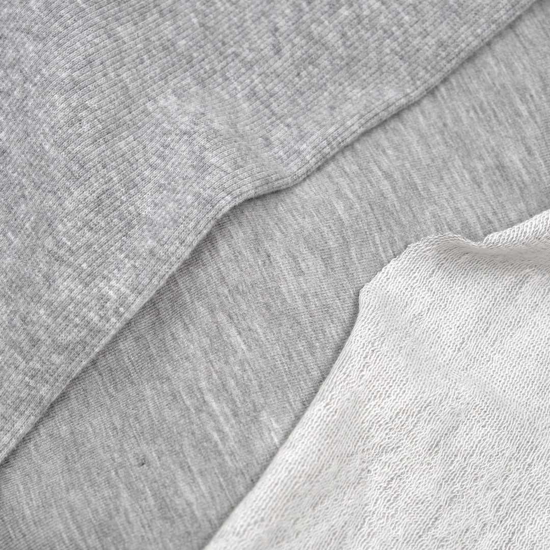 Bamboo & Cotton 2x2 Ribbing - Light Heather Grey | Blackbird Fabrics