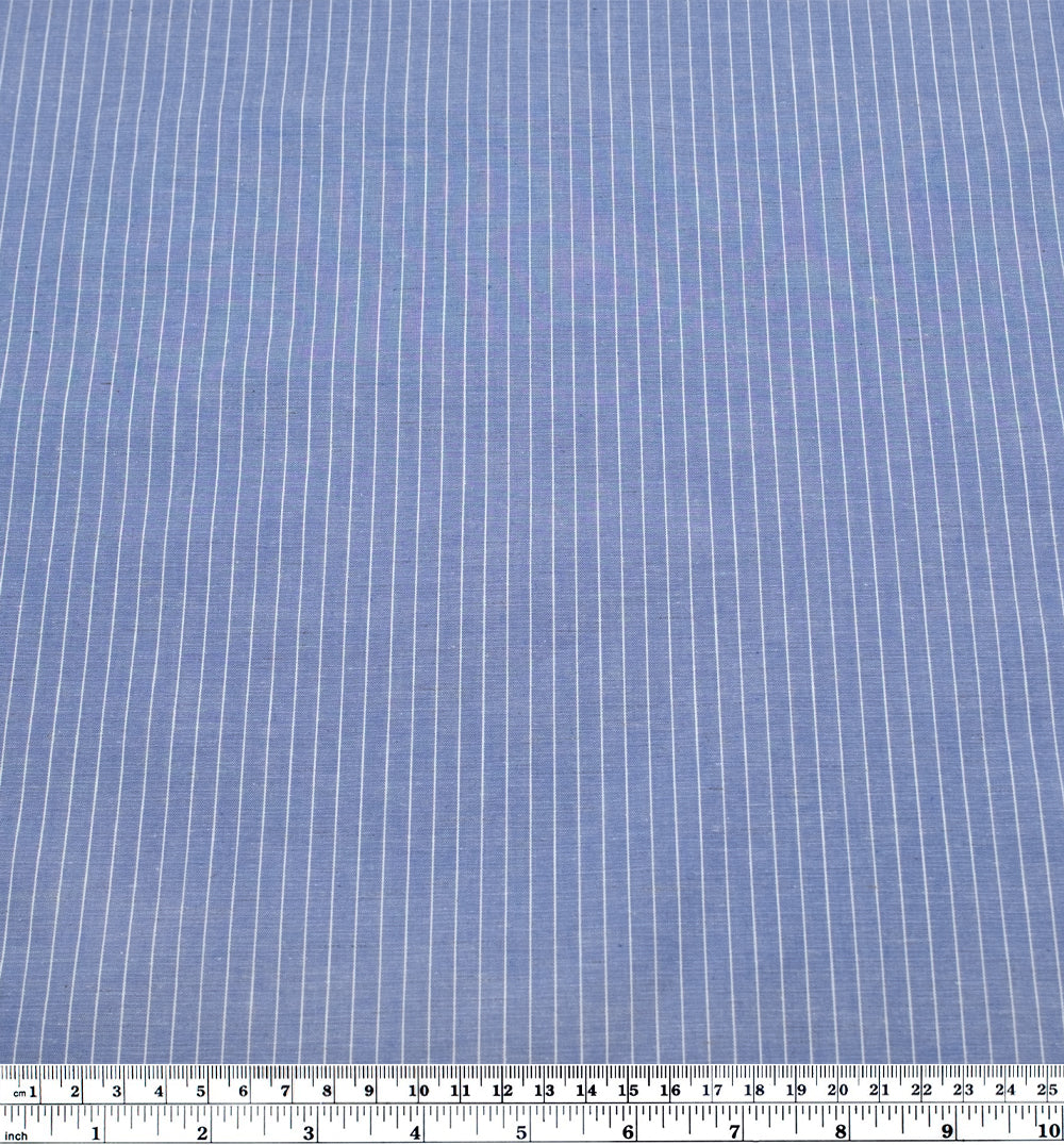 Tidal Cotton Linen Chambray Shirting - Cornflower | Blackbird Fabrics
