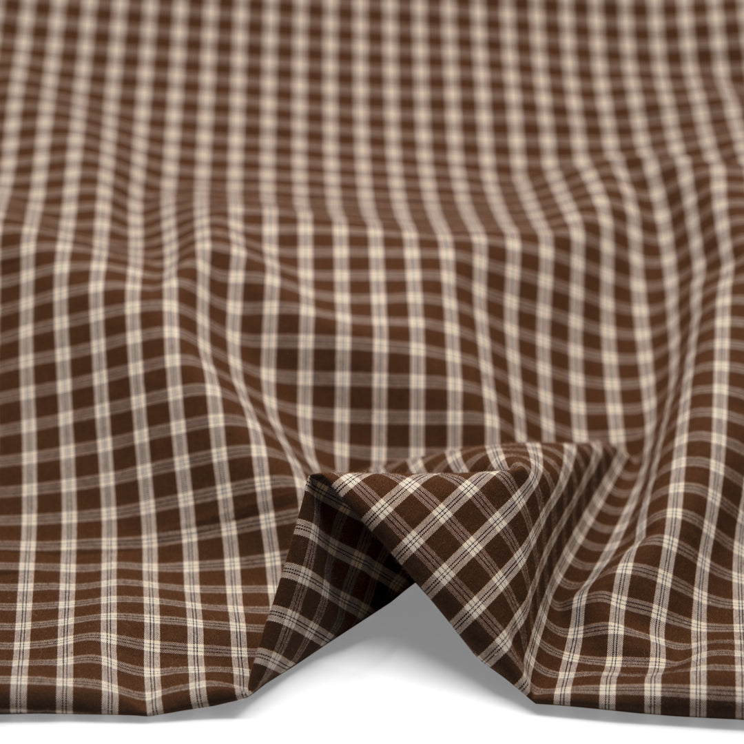 Harvest Plaid Cotton Shirting - Brownie | Blackbird Fabrics