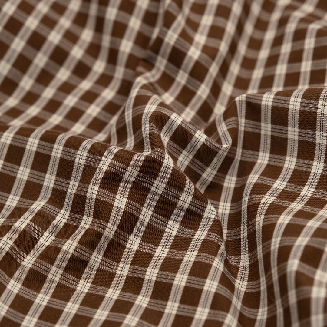 Harvest Plaid Cotton Shirting - Brownie | Blackbird Fabrics