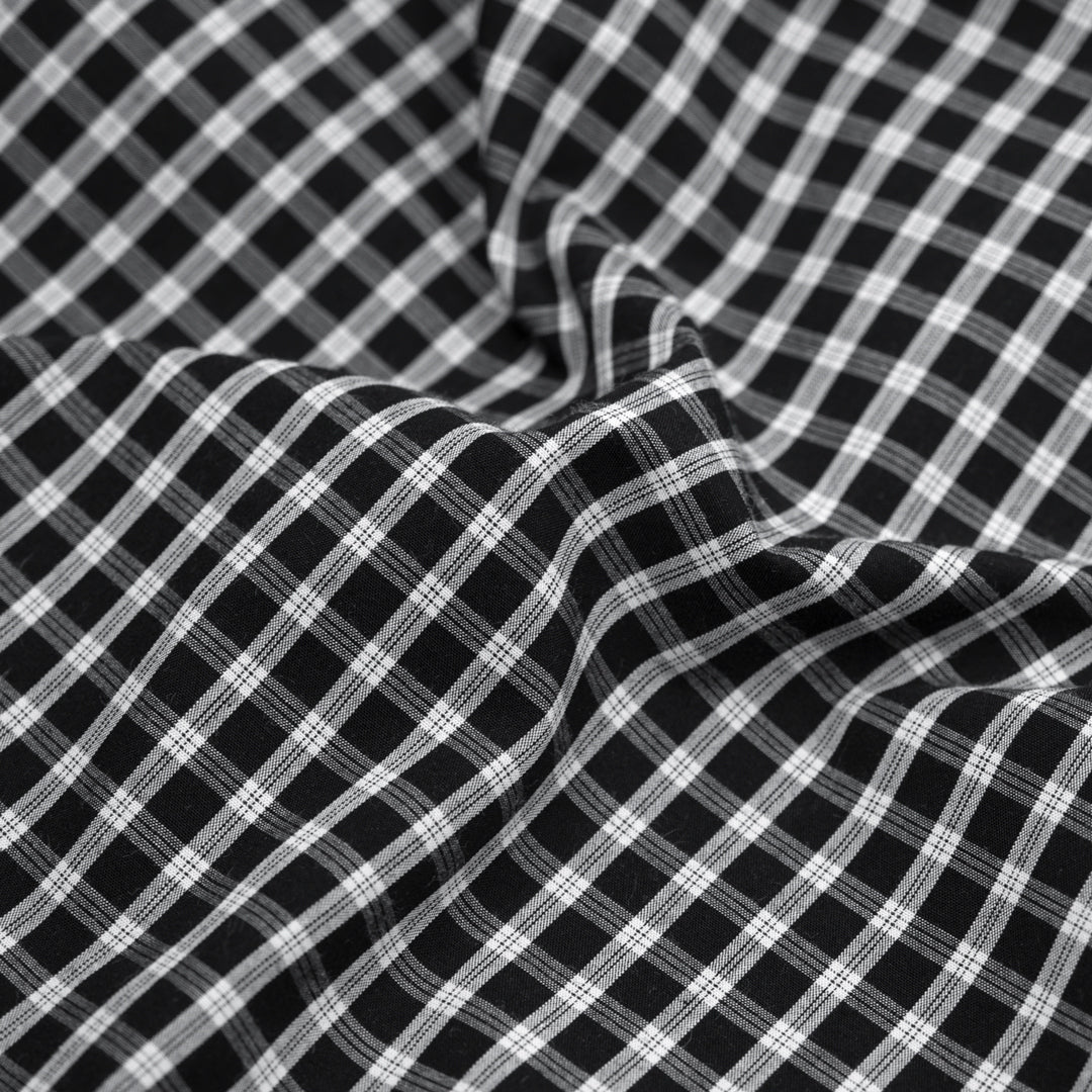Harvest Plaid Cotton Shirting - Black | Blackbird Fabrics