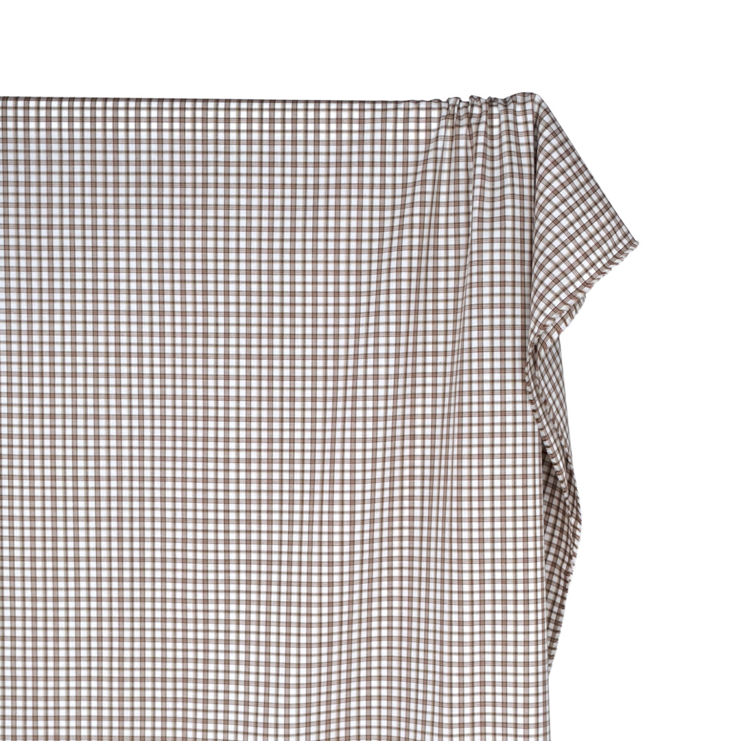 Acreage Mini Plaid Cotton Shirting - White/Multi | Blackbird Fabrics