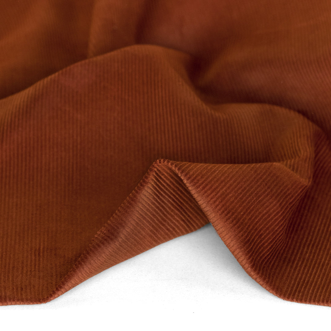 Fine Cotton Corduroy - Brick | Blackbird Fabrics