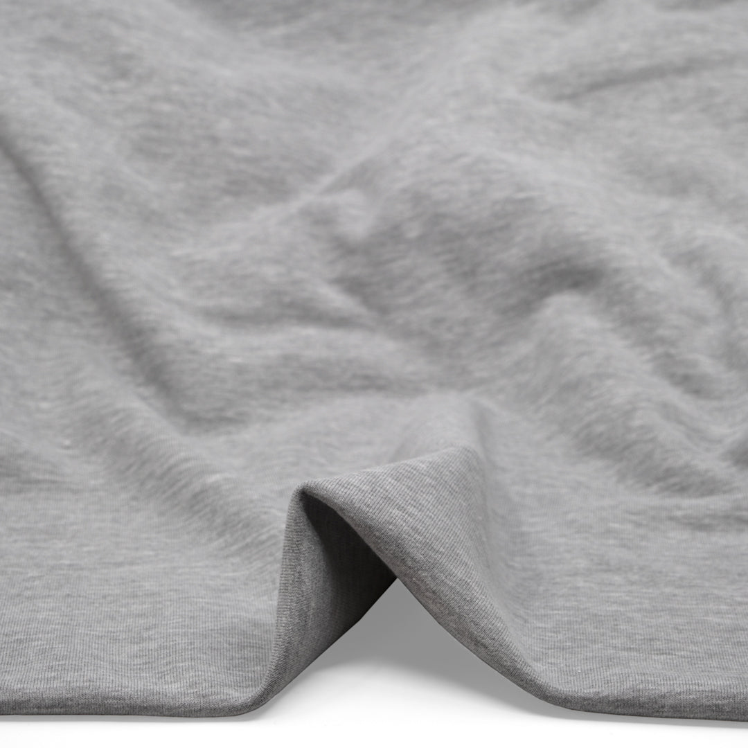 Luxe Cotton Blend French Terry - Heather Grey | Blackbird Fabrics