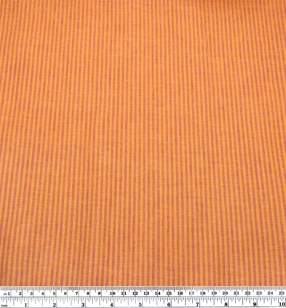 Lollipop Stripe Yarn Dyed Linen Cotton - Sherbert/Guava | Blackbird Fabrics