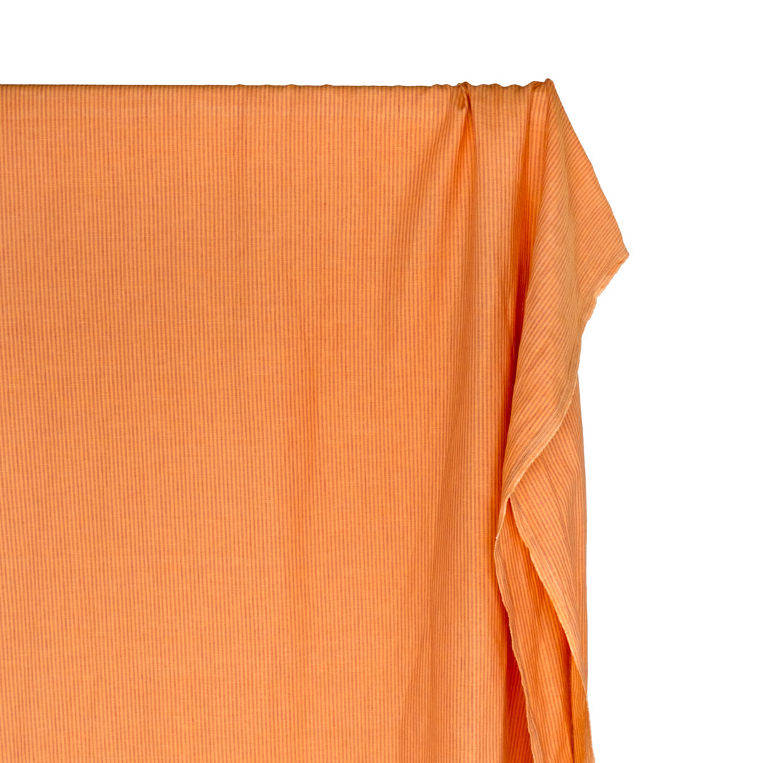 Lollipop Stripe Yarn Dyed Linen Cotton - Sherbert/Guava | Blackbird Fabrics