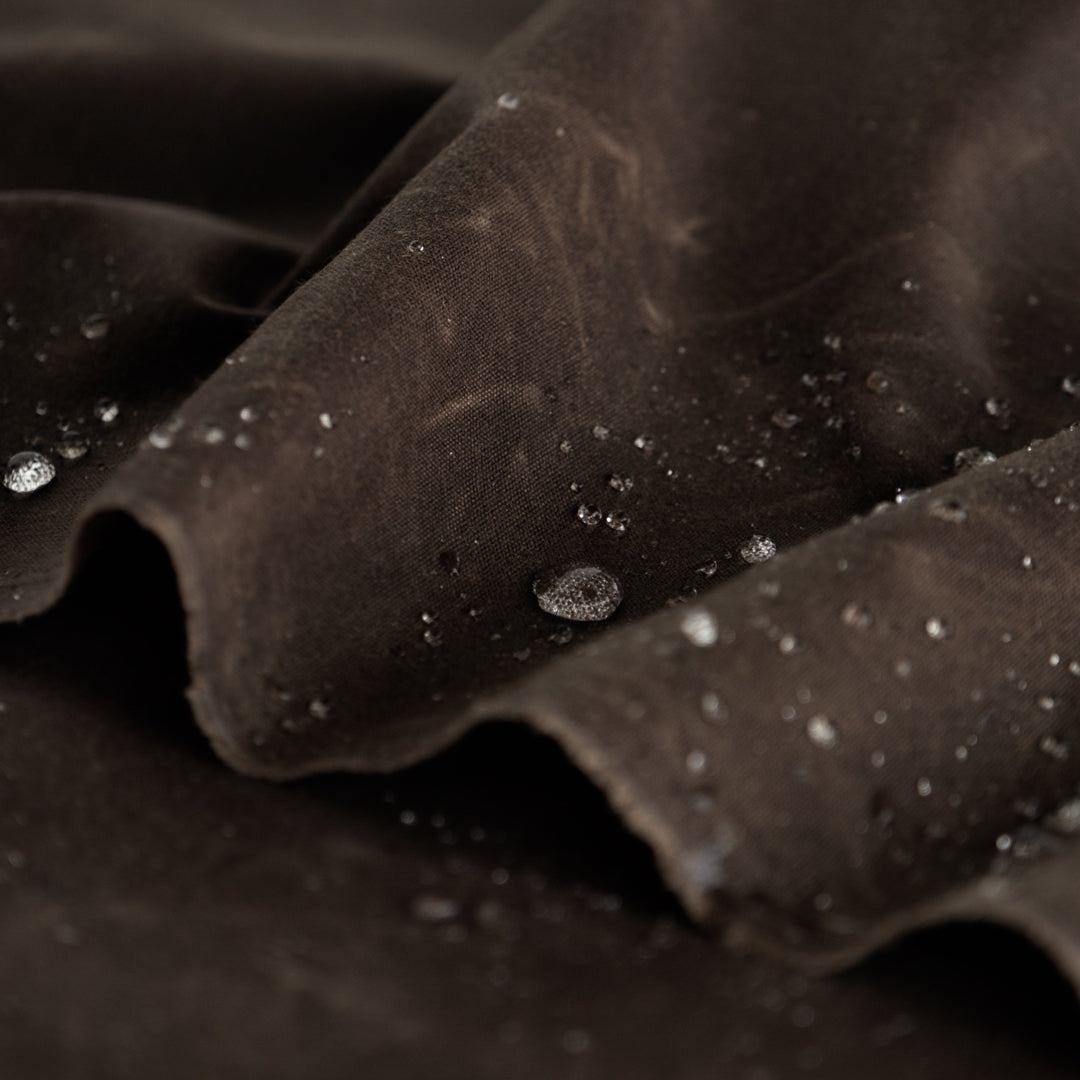 Waxed Cotton Canvas - Dark Russet | Blackbird Fabrics