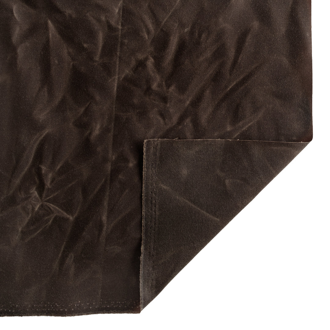 Waxed Cotton Canvas - Dark Russet | Blackbird Fabrics