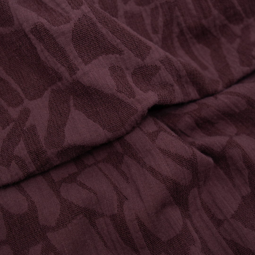 Abstract Textured Cotton Blend Jacquard - Boysenberry | Blackbird Fabrics
