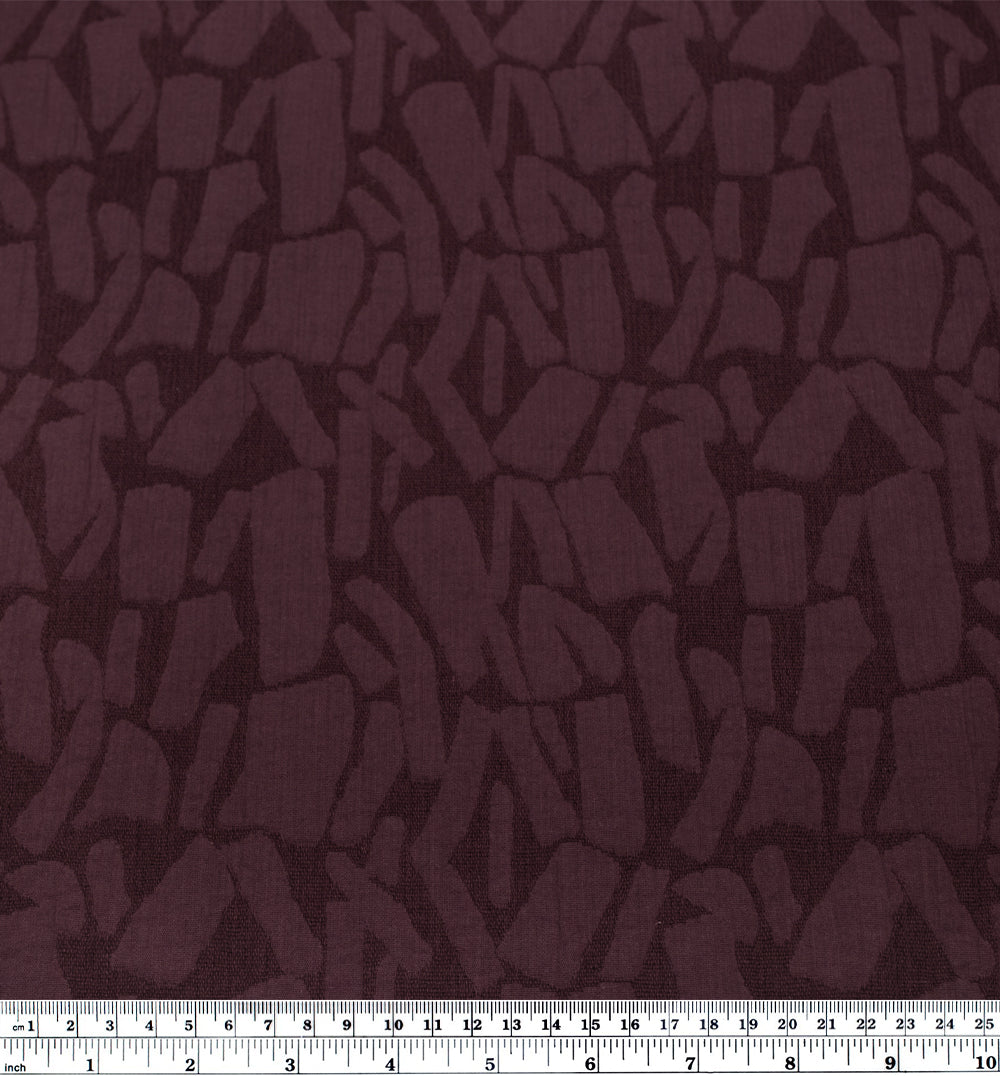 Abstract Textured Cotton Blend Jacquard - Boysenberry | Blackbird Fabrics
