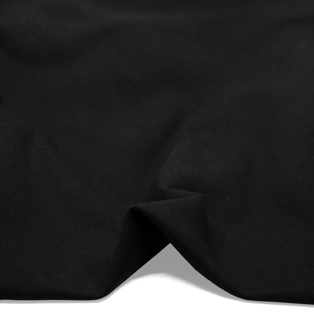 Laidback 100% Cotton Sweatshirt Fleece - Black | Blackbird Fabrics