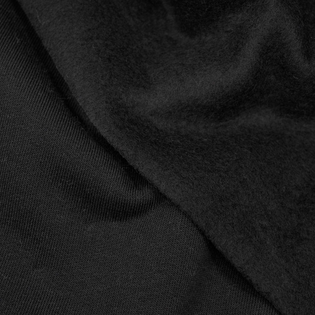 Laidback 100% Cotton Sweatshirt Fleece - Black | Blackbird Fabrics