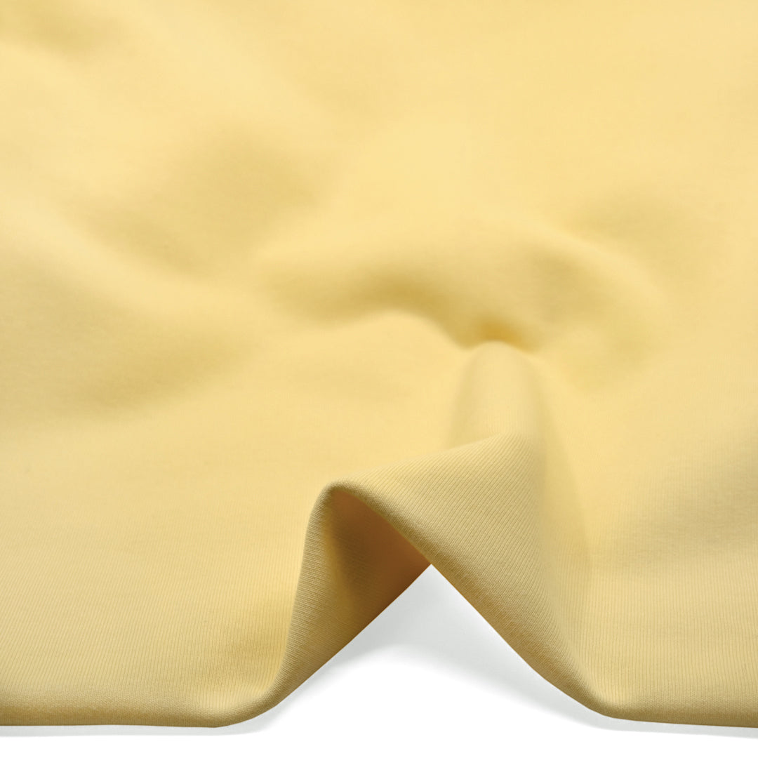 Laidback Cotton Blend Sweatshirt Fleece - Butter | Blackbird Fabrics