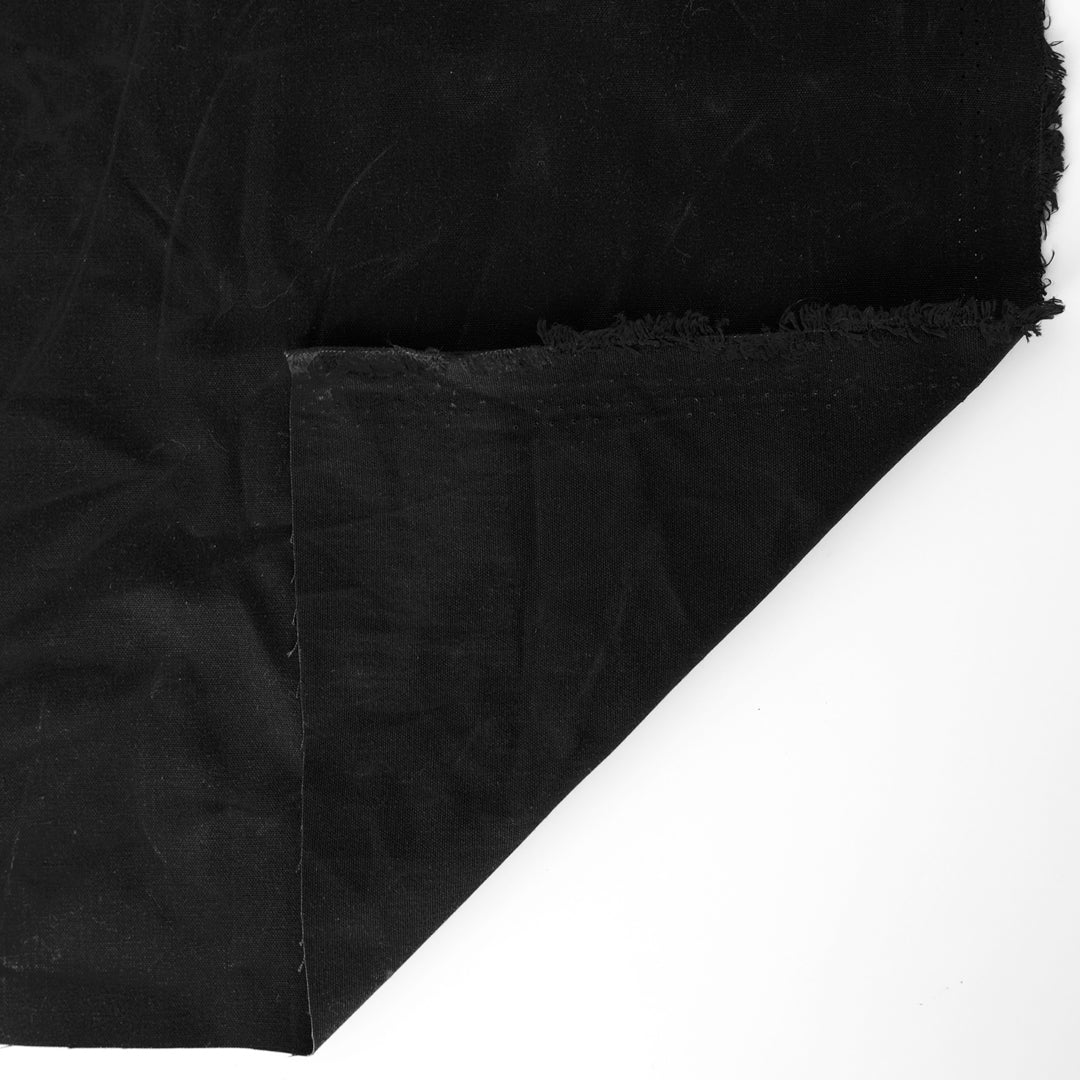 Waxed Cotton Canvas - Black | Blackbird Fabrics