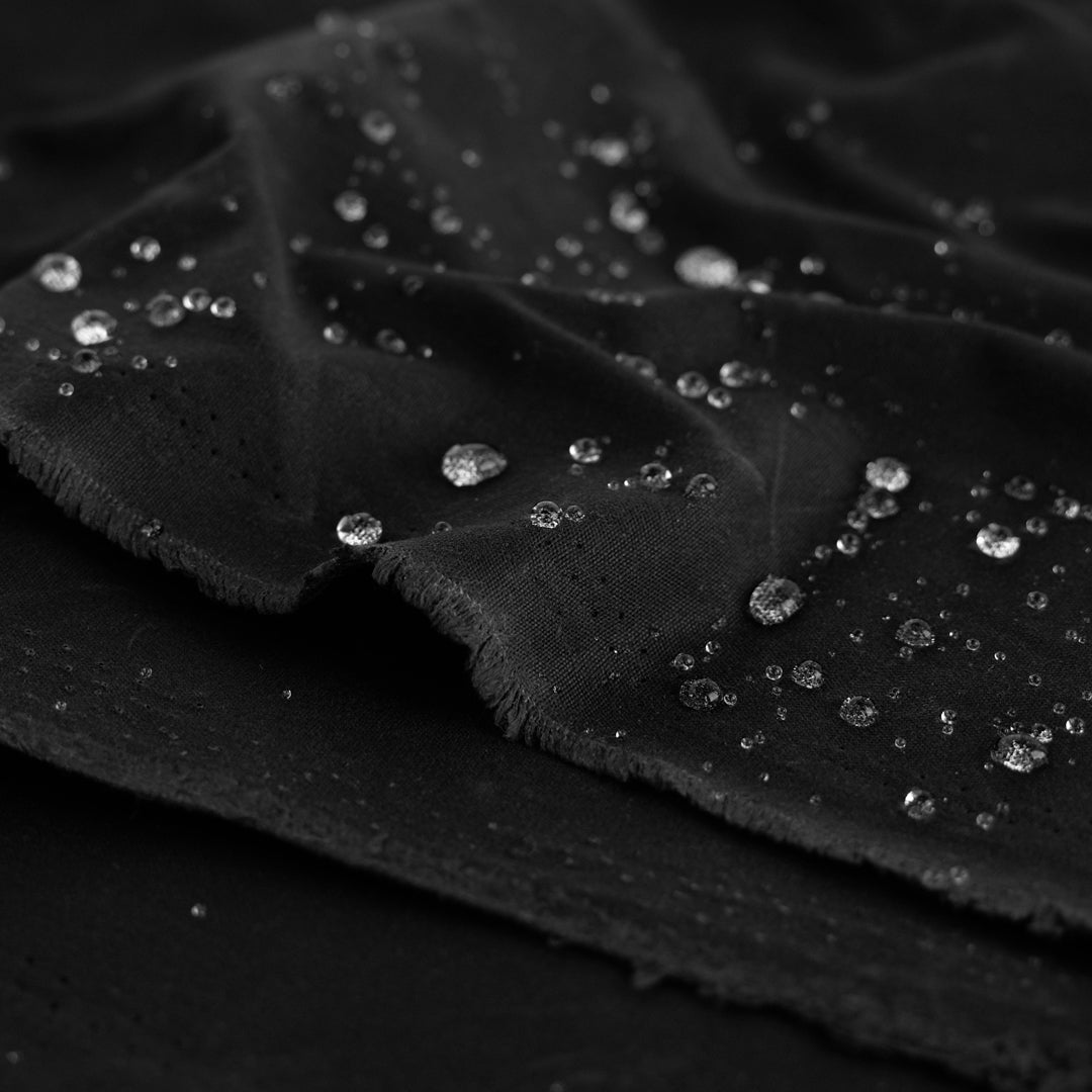 Waxed Cotton Canvas - Black | Blackbird Fabrics