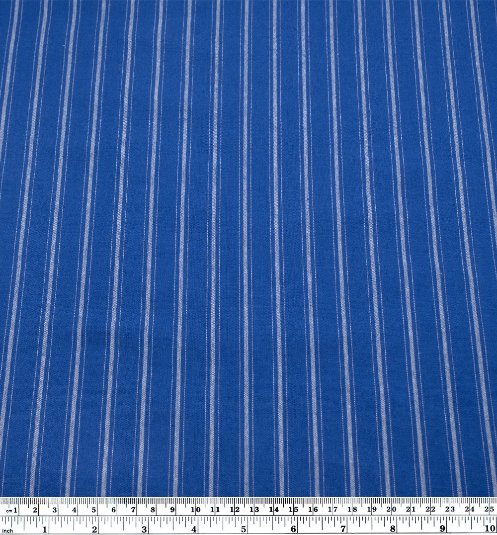Division Stripe Washed Cotton - Lapis | Blackbird Fabrics