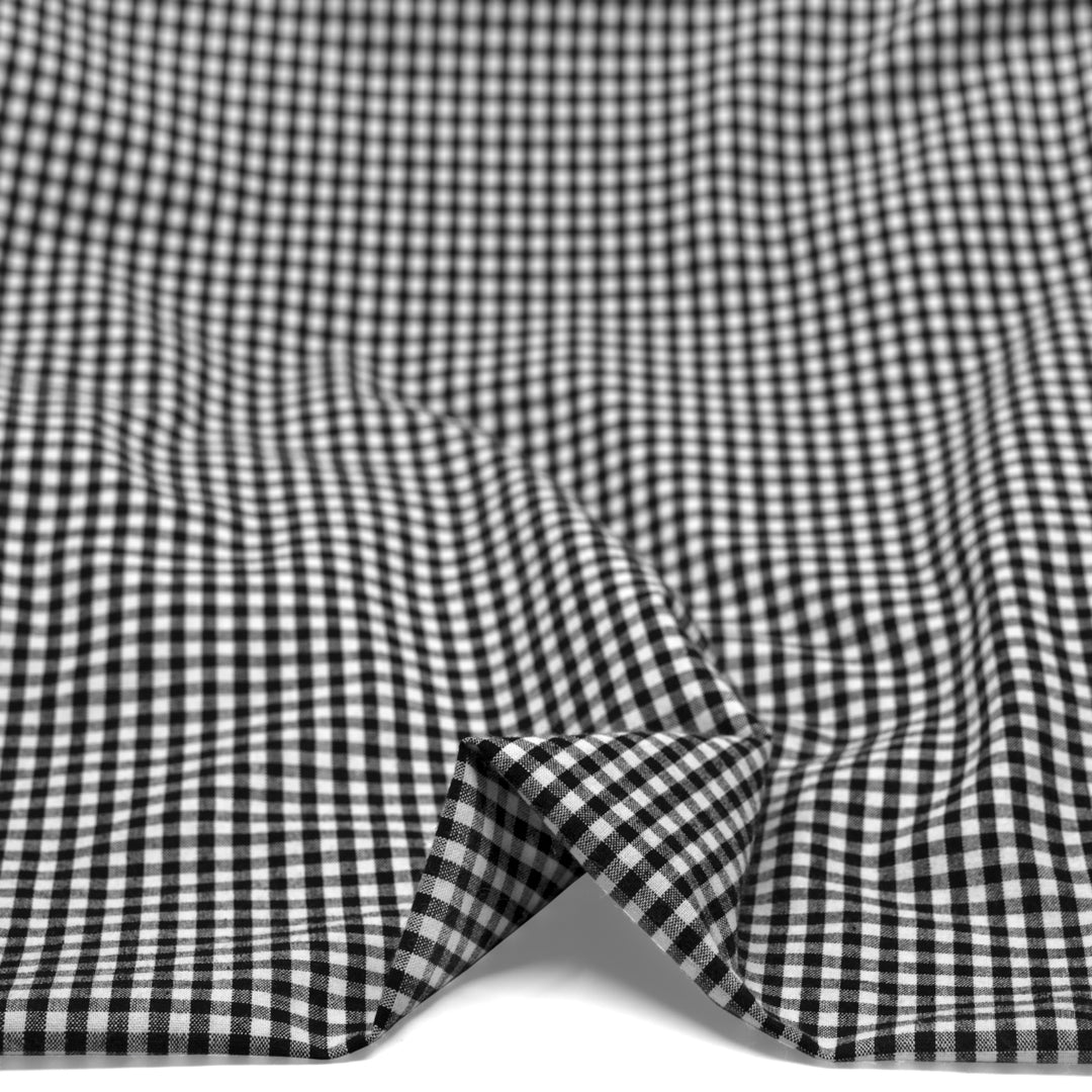 Country Gingham Washed Cotton - Black/White | Blackbird Fabrics
