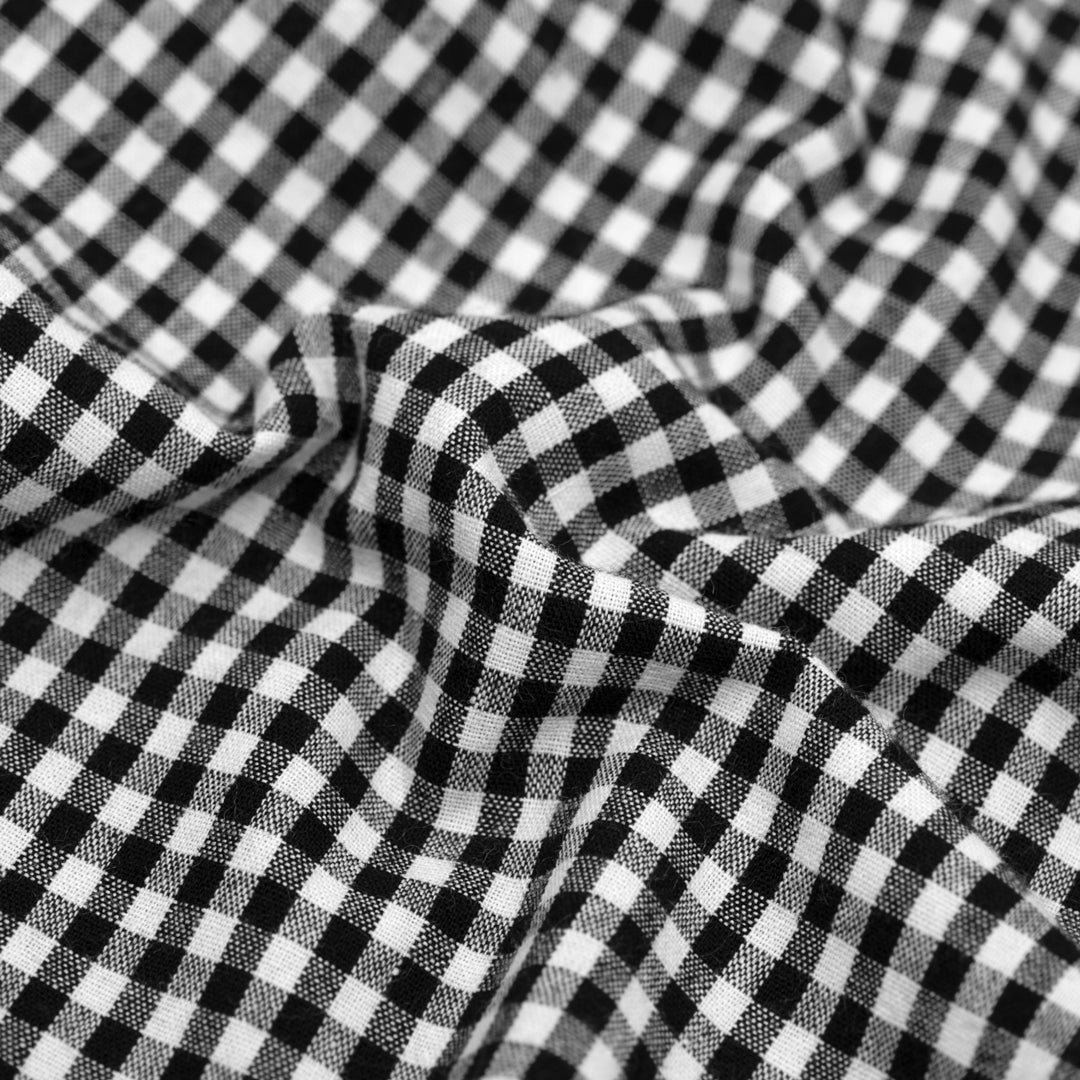 Country Gingham Washed Cotton - Black/White | Blackbird Fabrics