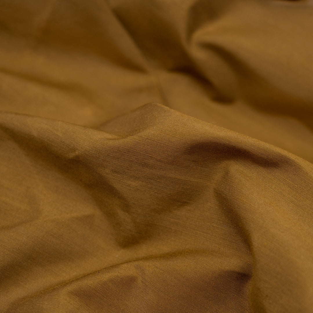 5oz Japanese Dry Waxed Poplin - Ochre | Blackbird Fabrics