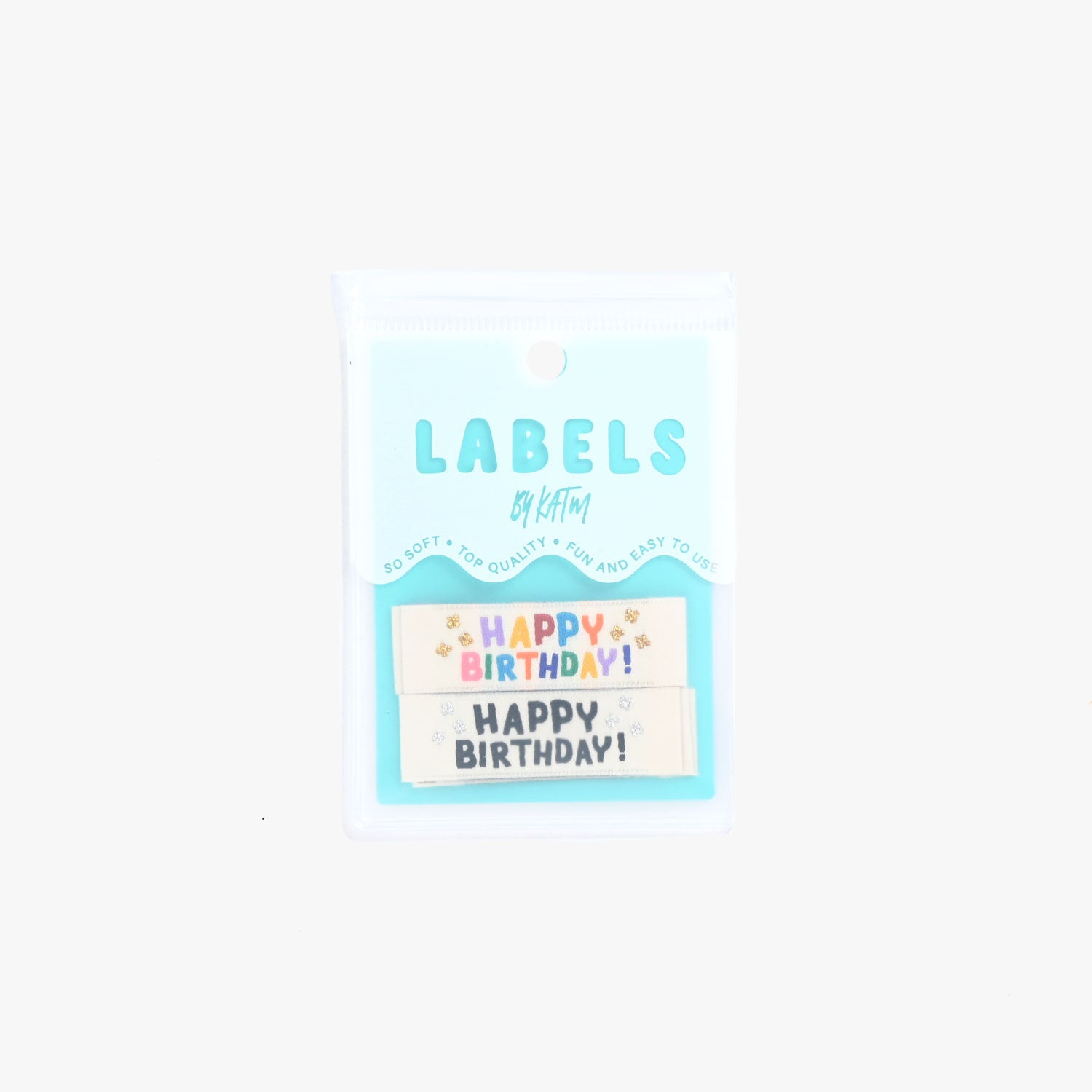 HAPPY BIRTHDAY Woven Labels | Blackbird Fabrics
