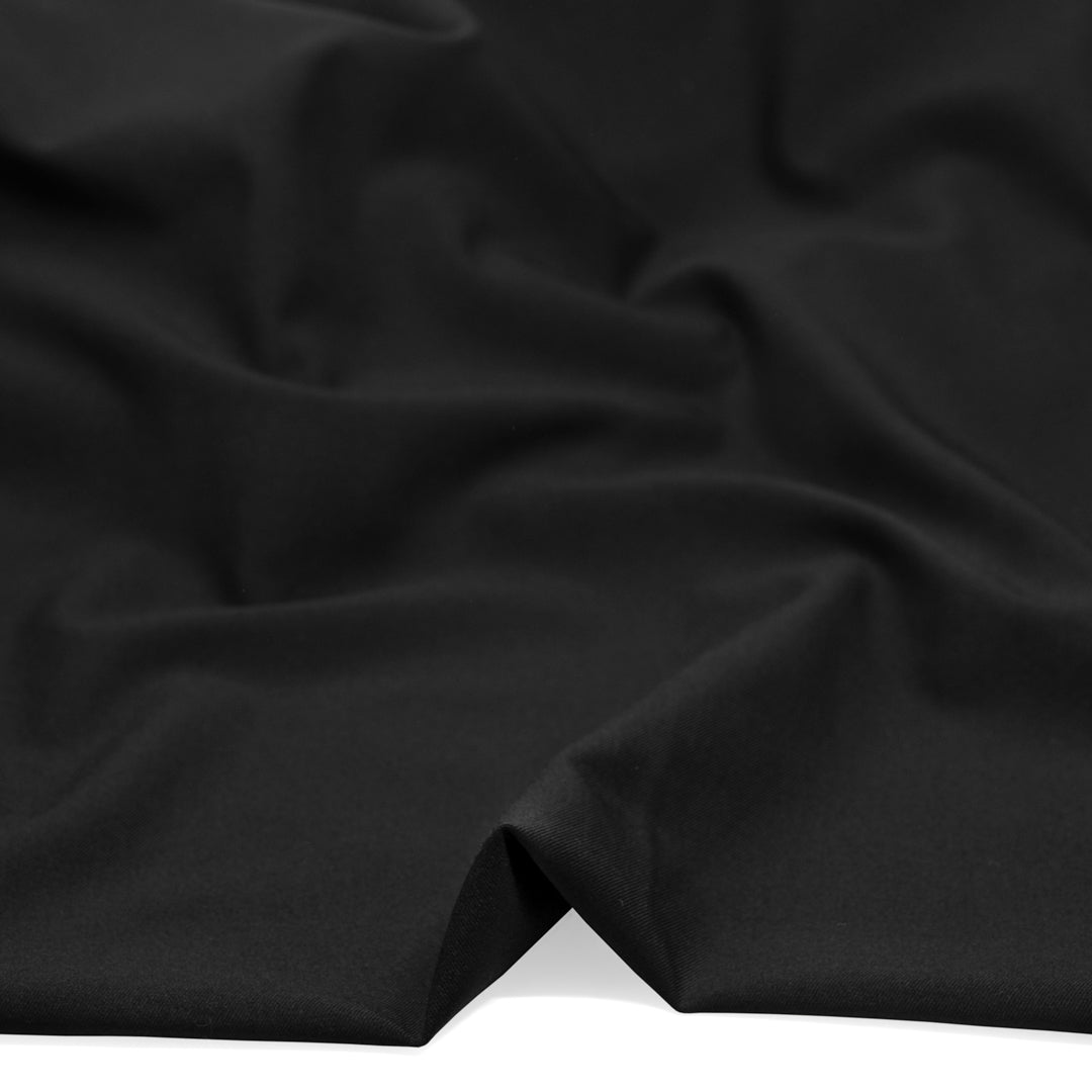 Highrise Poly Viscose Twill Suiting - Black | Blackbird Fabrics
