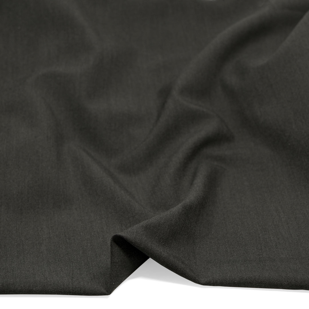 Highrise Poly Viscose Twill Suiting - Heather Charcoal | Blackbird Fabrics