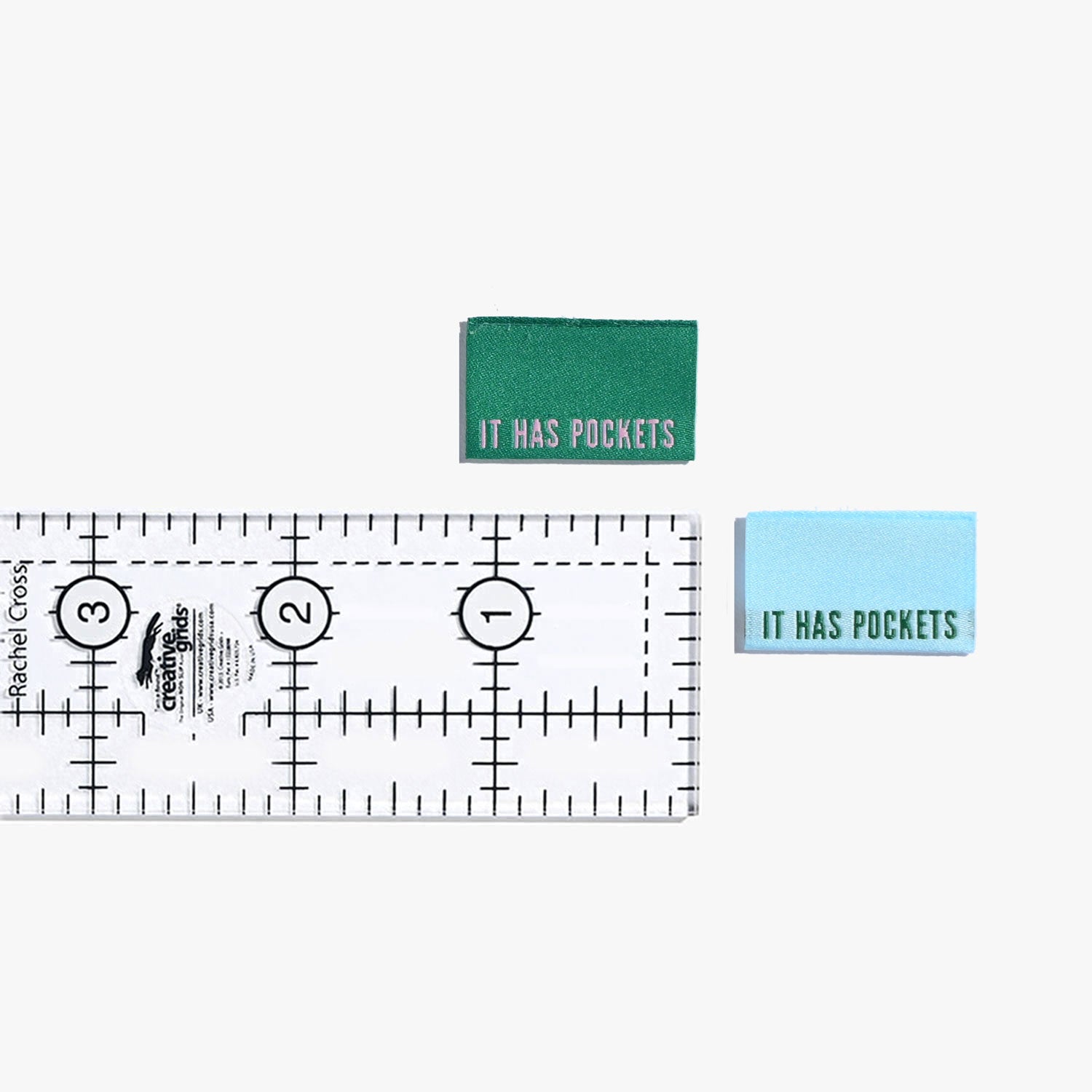 IT HAS POCKETS Woven Labels