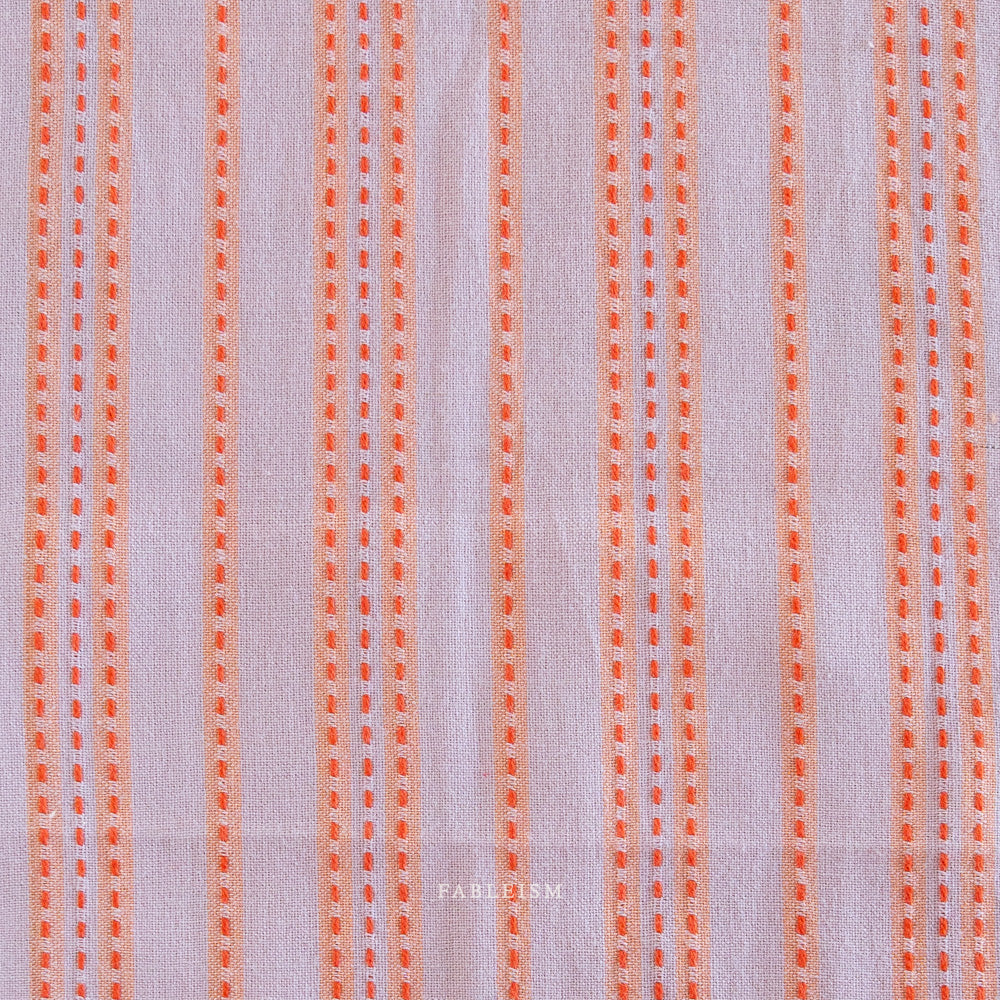 Stitch Stripe Cotton - Lavender | Blackbird Fabrics