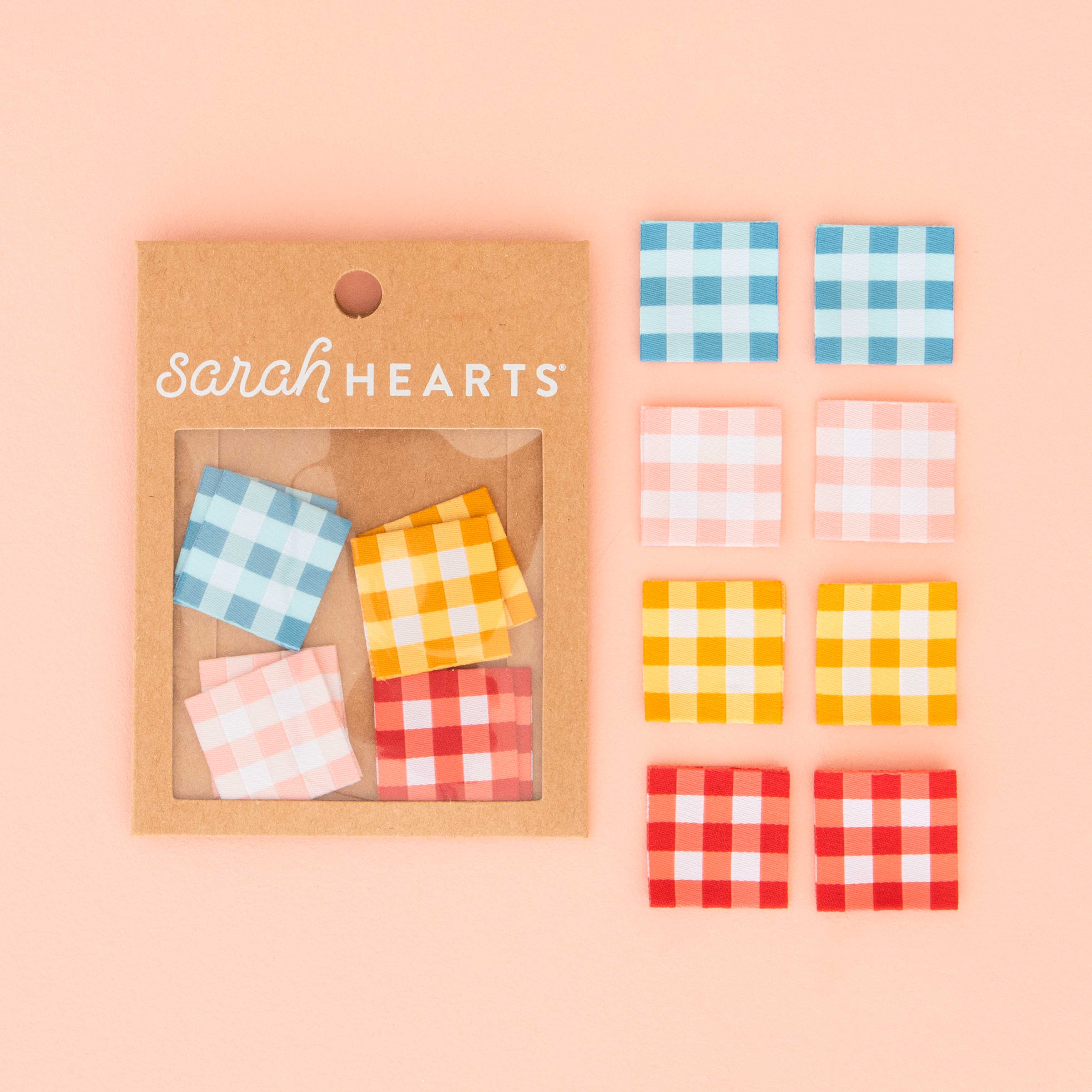 GINGHAM Labels by Sarah Hearts | Blackbird Fabrics