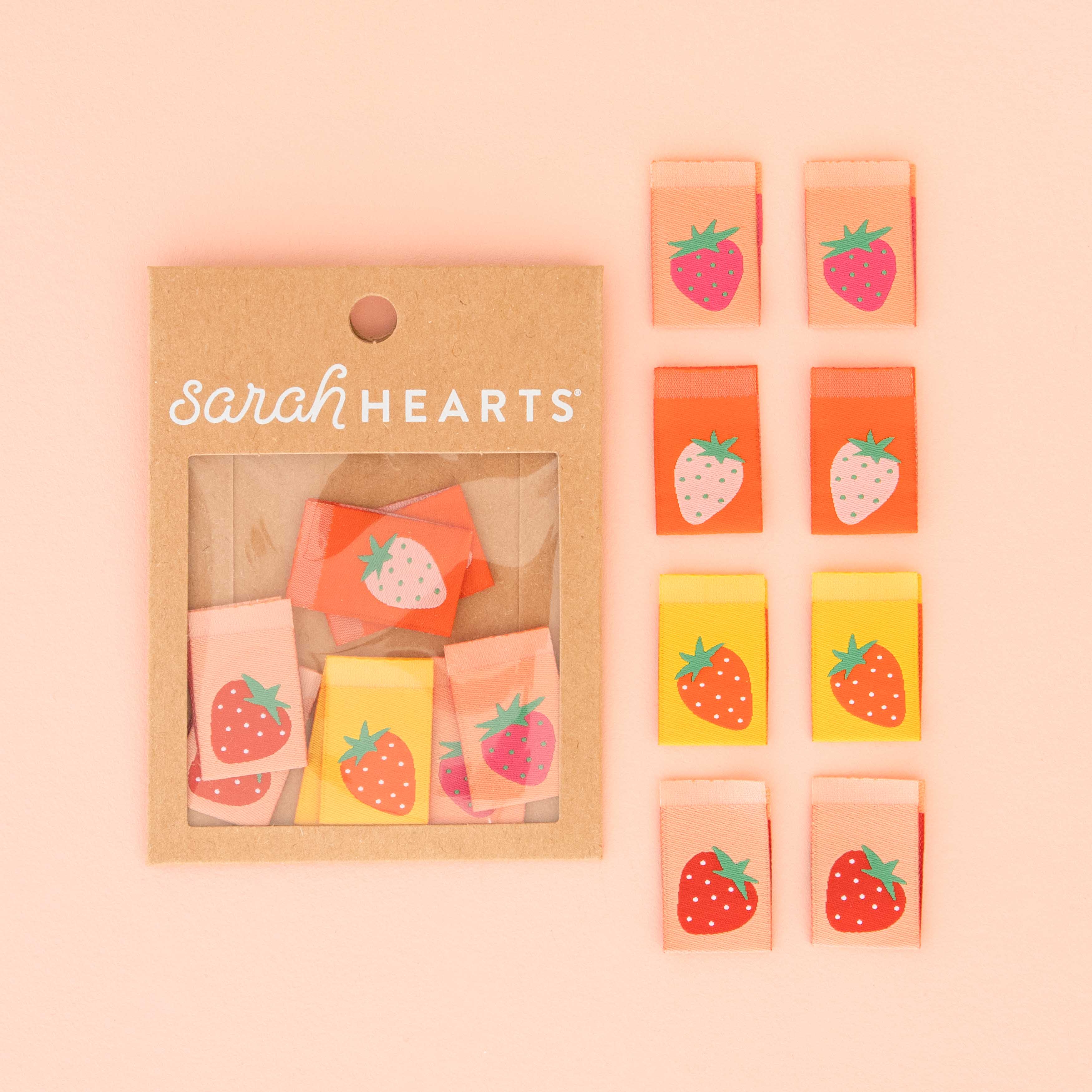 STRAWBERRY Labels by Sarah Hearts | Blackbird Fabrics