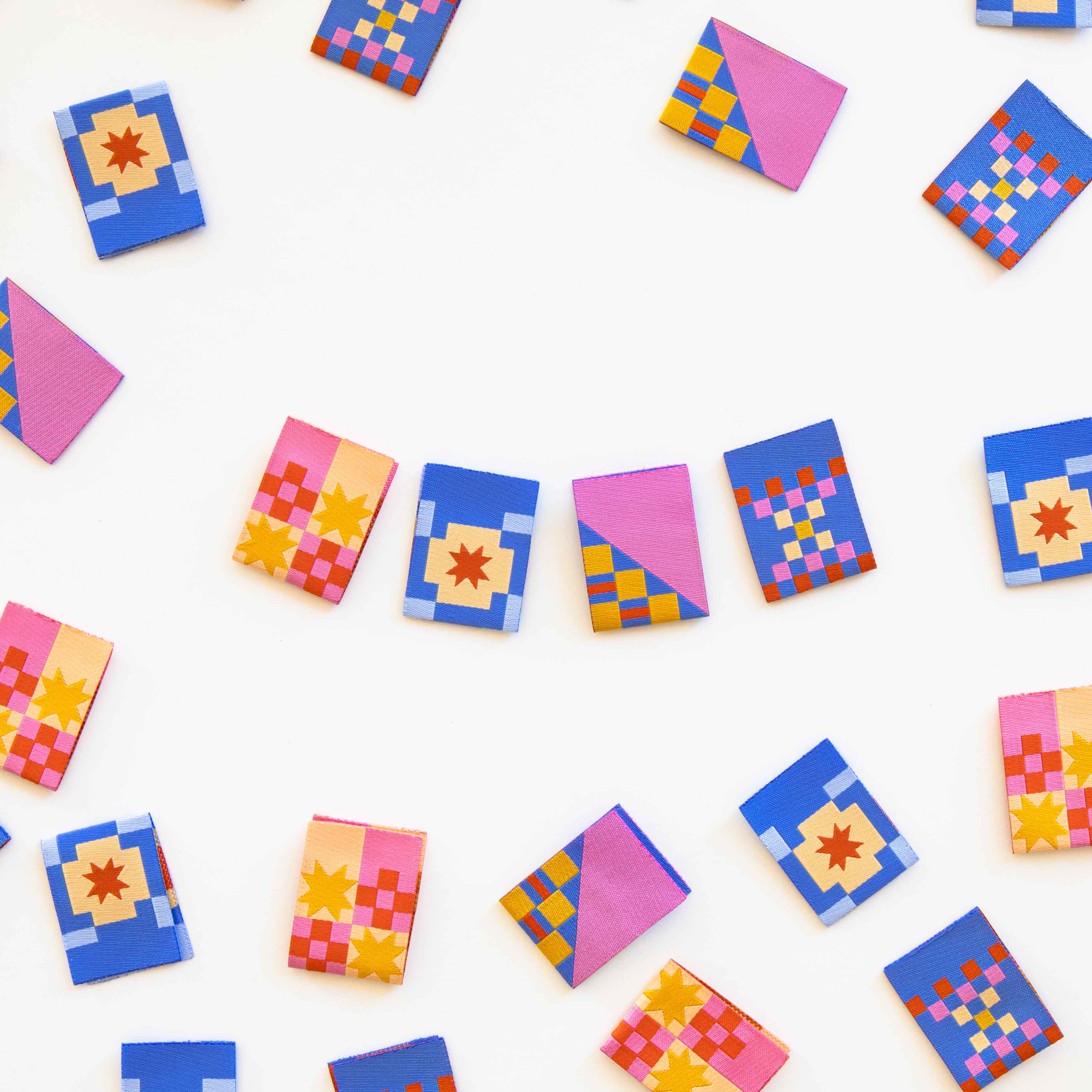 TCJ STAR TWIST Multipack Woven Labels By Sarah Hearts | Blackbird Fabrics