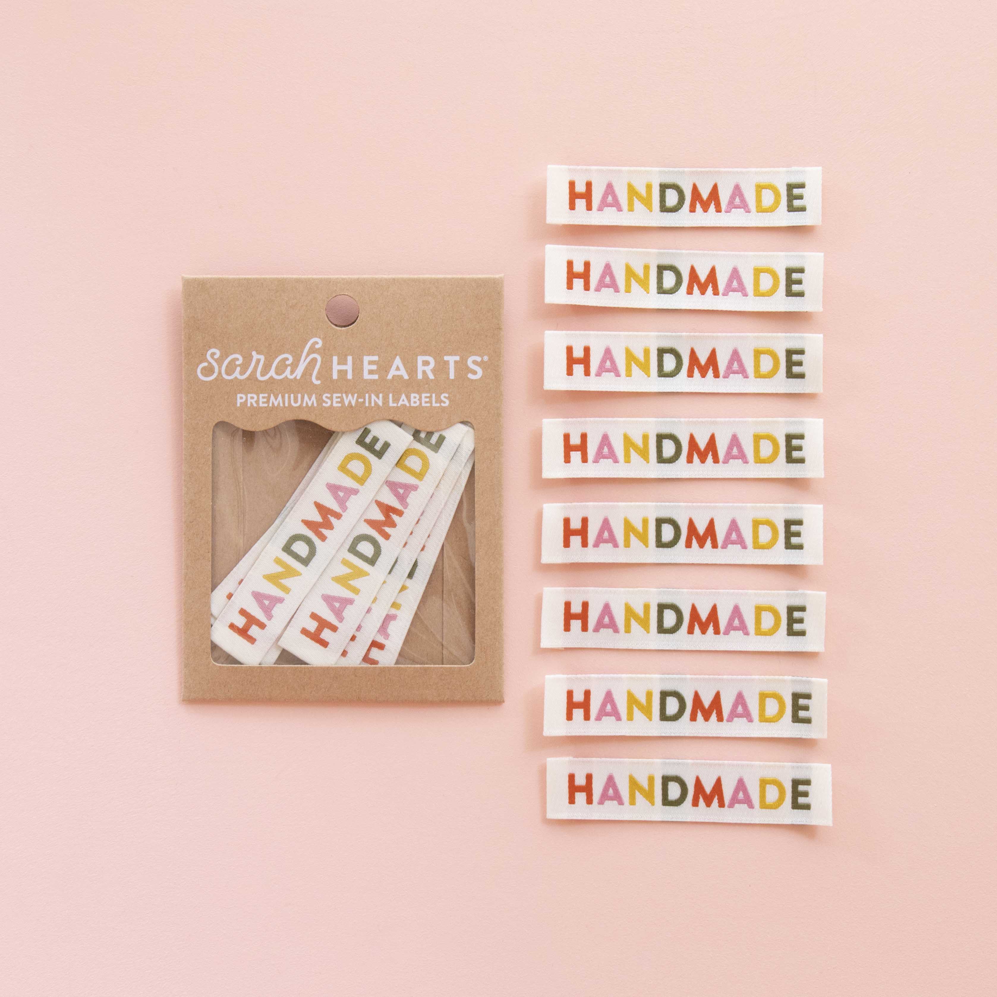 MUTED HANDMADE Labels By Sarah Hearts | Blackbird Fabrics