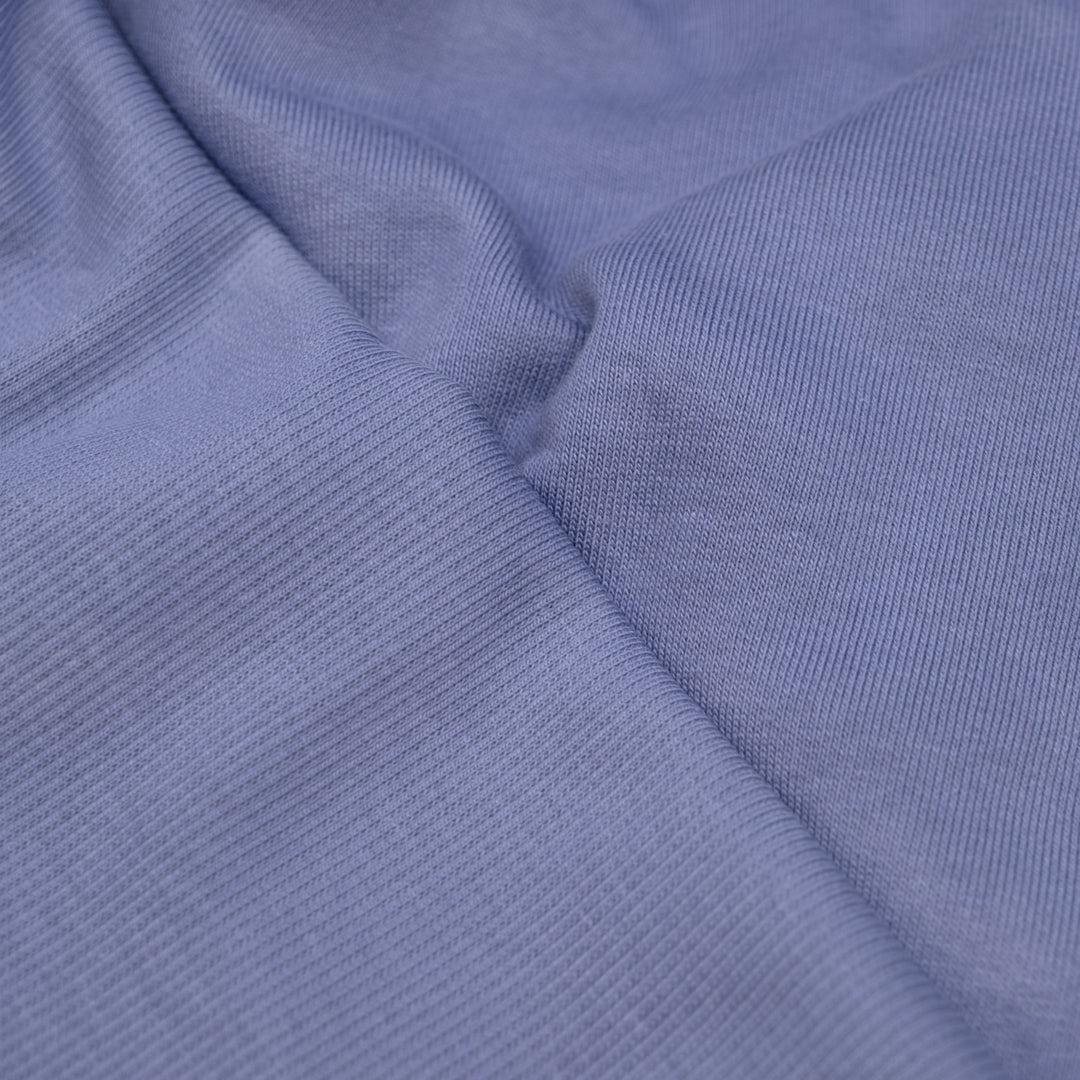 Laidback 100% Cotton Sweatshirt Fleece & Laidback Cotton Sweatshirt Ribbing - Periwinkle | Blackbird Fabrics