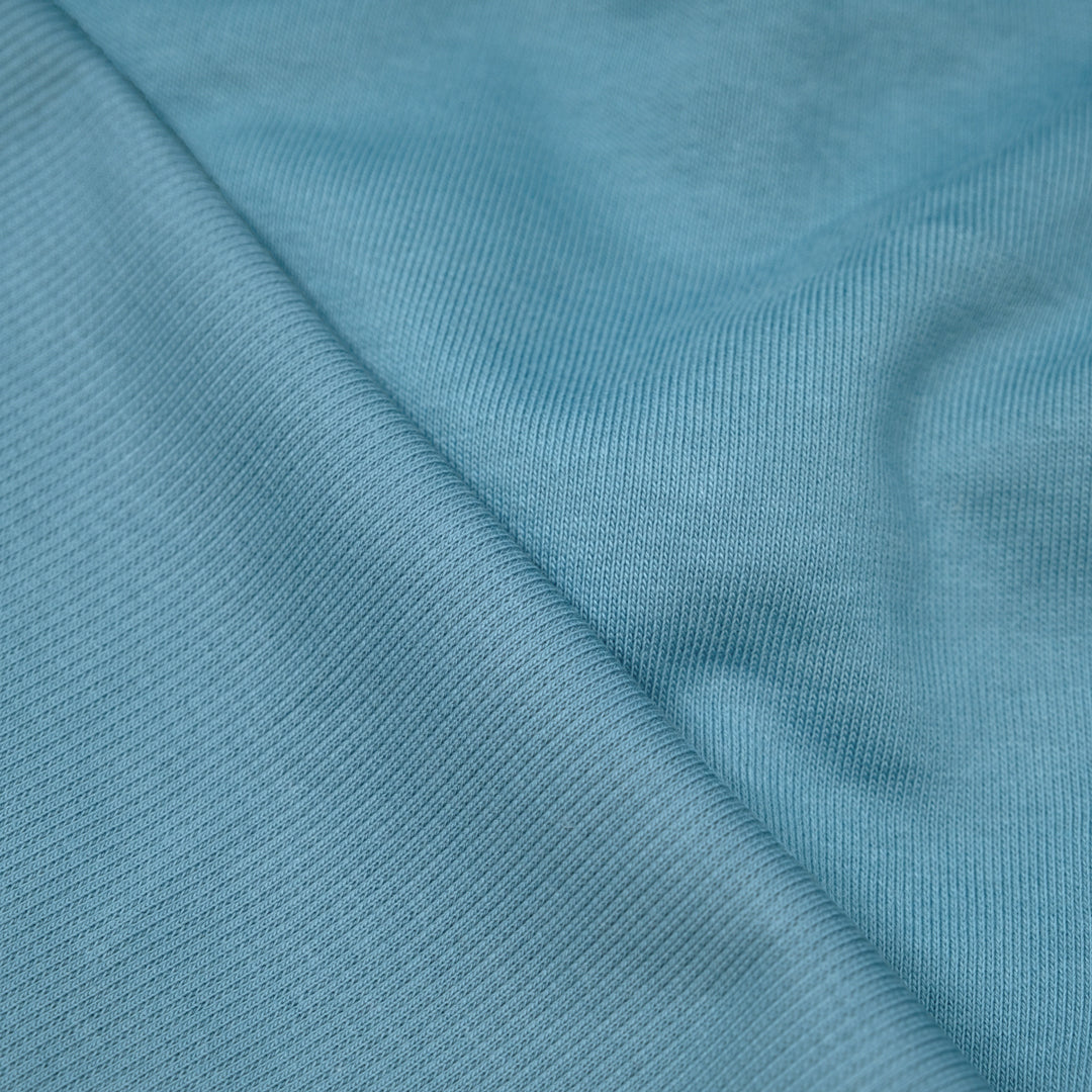 Laidback Cotton Sweatshirt Ribbing - Waterfall | Blackbird Fabrics